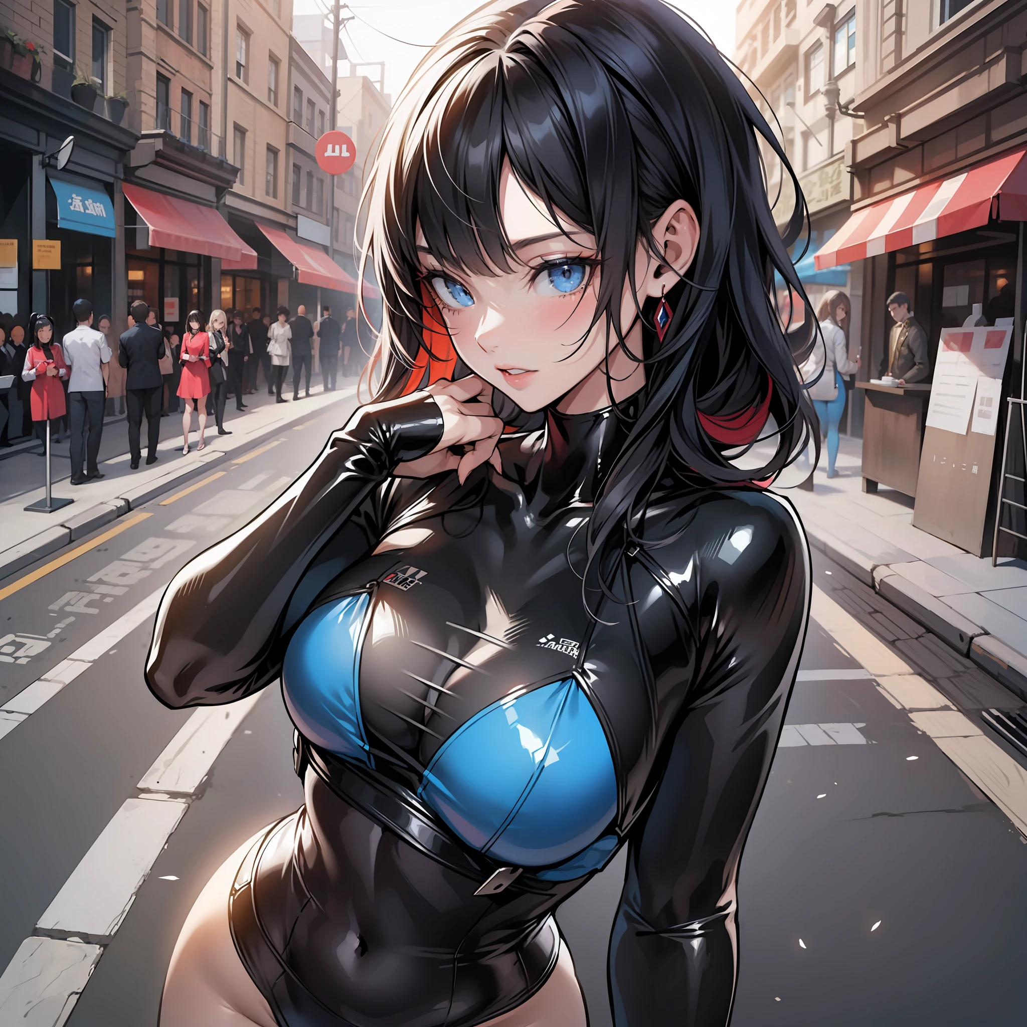 1人の女性、Leotard、latex suit、Who fell for her、Stand behind her who fell evilly、Evil Fall、dark backgrounds