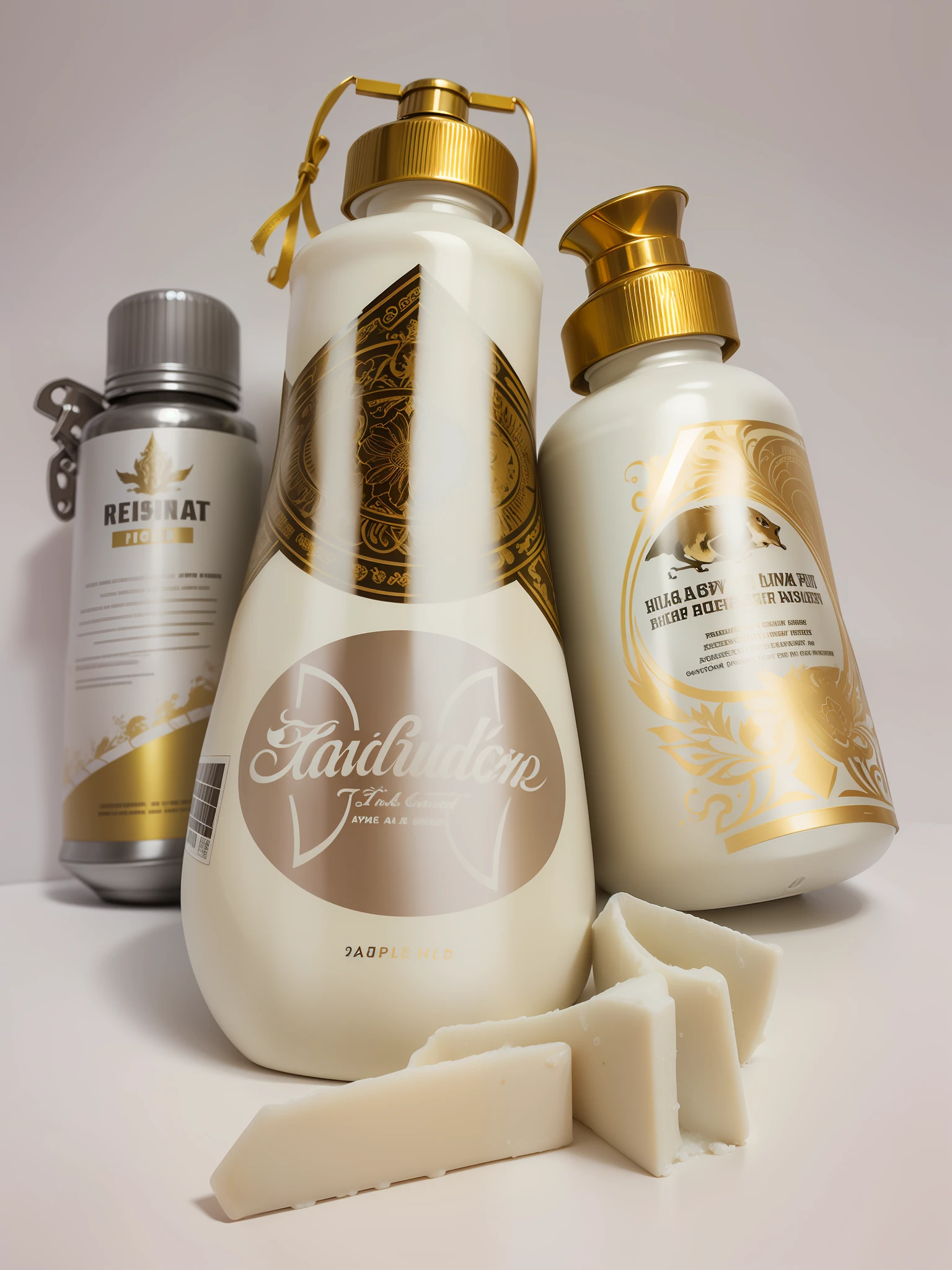 Thai style gold pattern high-end elegant underwear laundry detergent bottle design