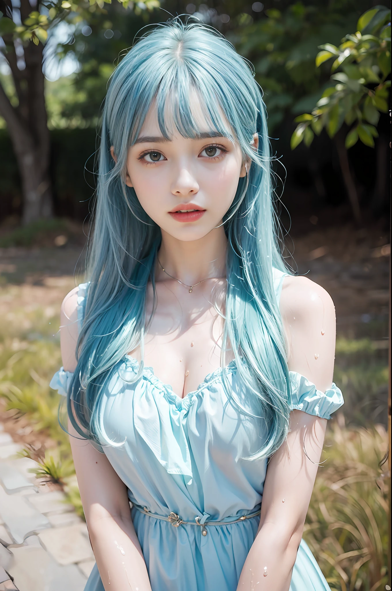 ((Best Quality, 8K, Masterpiece:1.3)), Focus: 1.2, Perfect Body Beauty: 1.4, Buttocks: 1.2, ((Layered Haircut, Breasts: 1.2)), (Wet Clothes: 1.1) , (Rain, Street:1.3), Bandeau Dress: 1.1, Highly Detailed Face and Skin Texture, Delicate Eyes, Double Eyelids, Whitened Skin, Long Hair