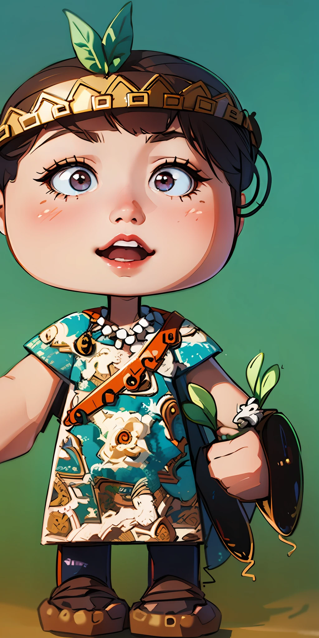 ((Ultra resolution 8K)), beautiful child, Beautiful child of the Amazon rainforest typical costume