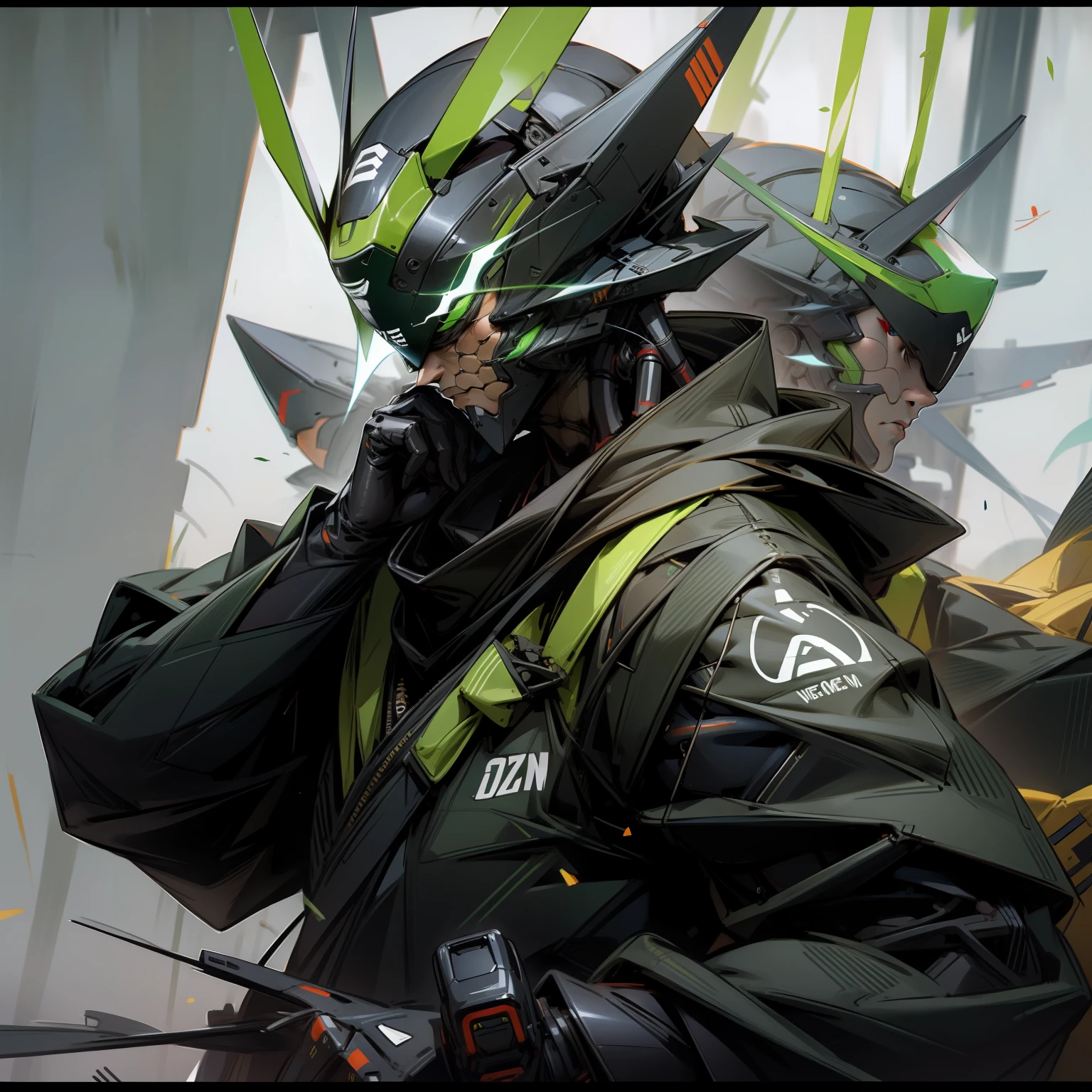 robo ninja luzes neom verde