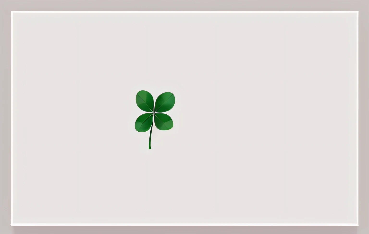 Close up of four-leaf clover on white background, 浴室, Girl in the bathroom, in bathroom, premium bathroom design, Clover, Wang Chen, minimalist logo vector art, clean minimalist design, ƒ / 8, ƒ/8, retro 1 9 0 0, Retro, Grandma, Simple LOGO, Bath, 5 d, 5D