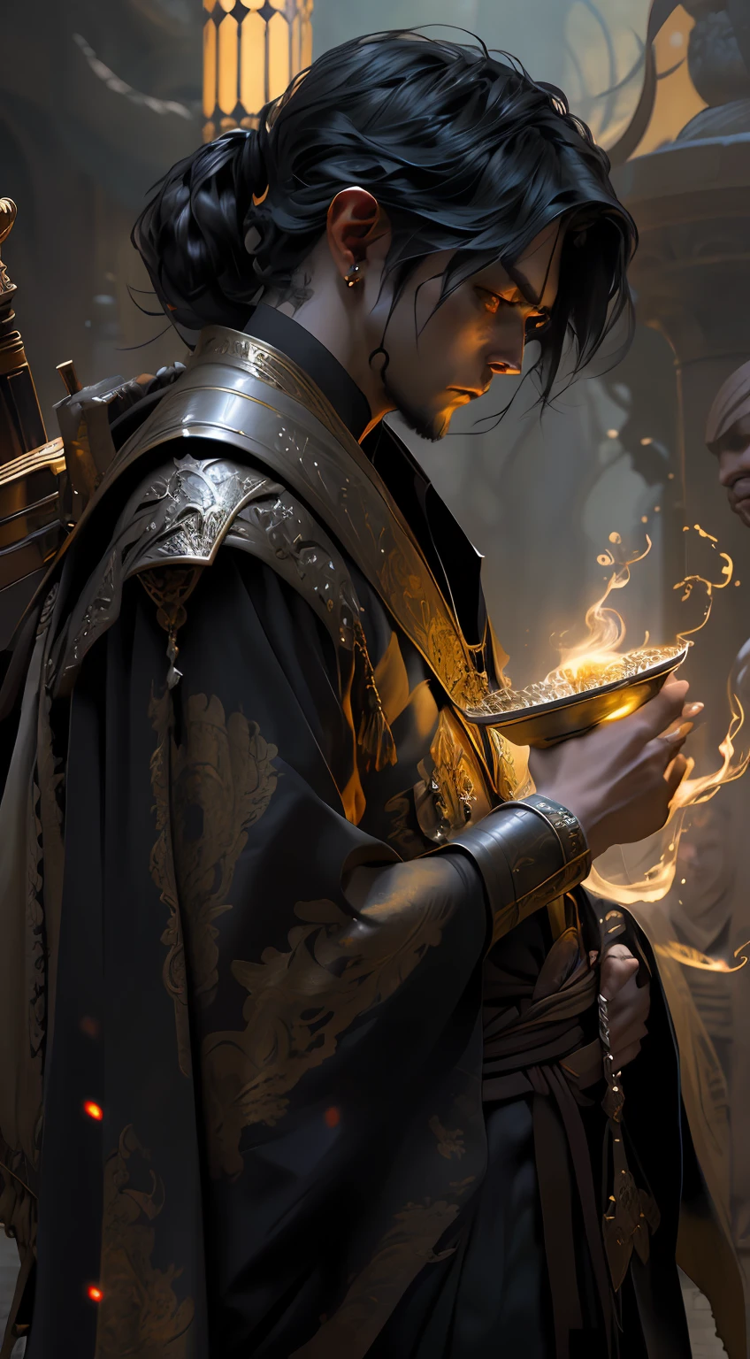 ninjartist,mtu,battlefiled,Killing intent,Epic fantasy digital art style,Epic fantasy art style HD,Epic fantasy art style,detailed fantasy digital art,Epic fantasy style art,detailed fantasy art,epic exquisite character art,4K fantasy art,2。5 D CGI anime fantasy artwork,Photos of the world's most beautiful artwork,Has a soft sheen,((Epic heroic fantasy,Wounded heroes,Fantastic location,Majestic cluttered environment) ), Full body 8K unified rendering, action shot, skin pore, Very dim light, heavyshading, A detailed, A detailed的脸, (with dynamism, photograph realistic, realisticlying, dramatics, darkly, tack sharp focus, 8K), (复杂:1.4),decadent,(highly detailed:1.4),digitial painting,rendering by octane,art stations,concept-art,Smoothness,tack sharp focus,illustratio,The art of artgerm,(loish:0.23),wlop ilya kuvshinov, and greg rutkowski and alphonse mucha gracias, (Global illumination, Studio light, volumettic light), Particles float,More eye detail,The contours of the face are more defined