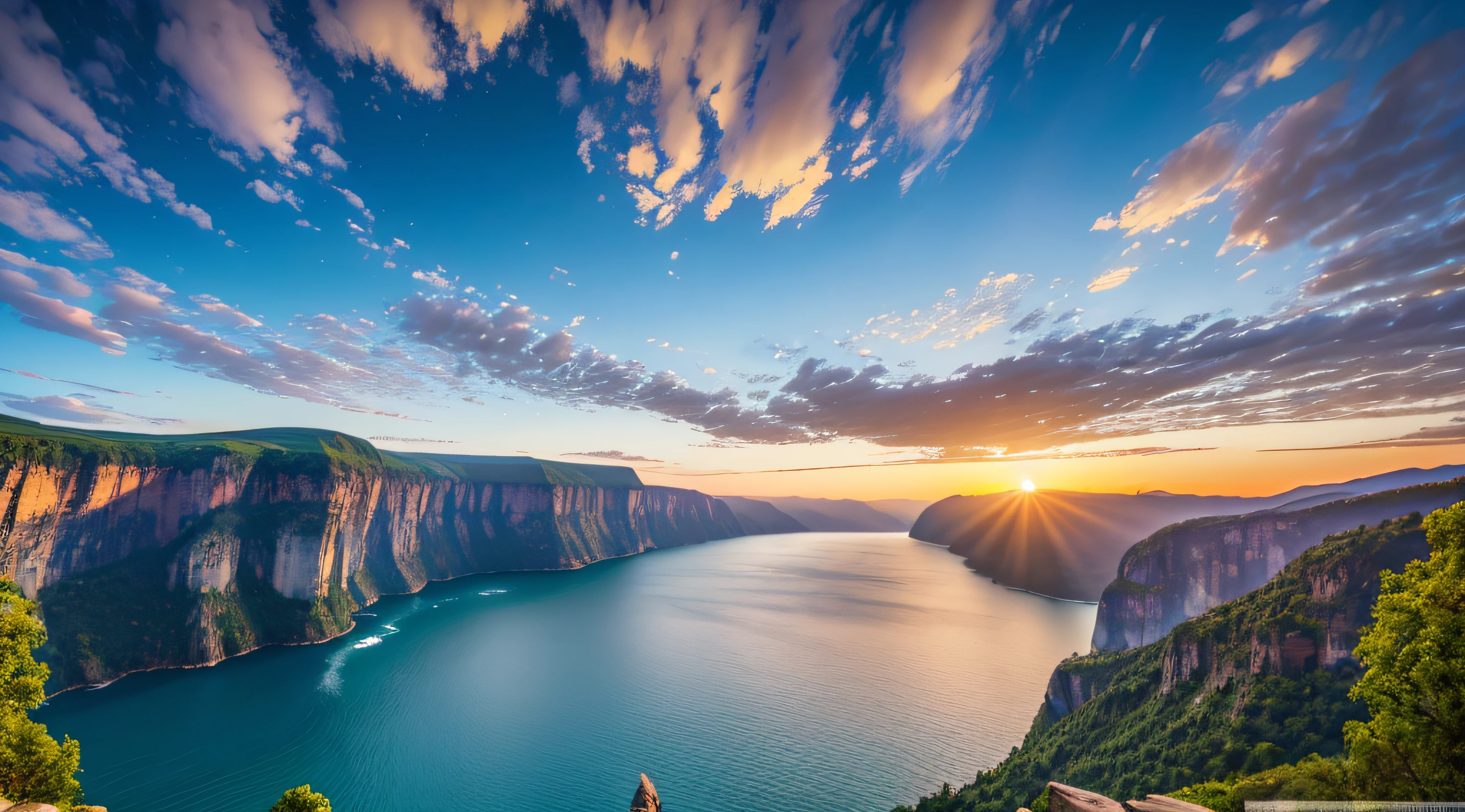 tmasterpiece,Ultimate quality,CG unity 8k wallpaper,Super delicate,Beautiful skies and clouds,Rich natural scenery,sheer cliffs,Lakes and rivers,Waterfall flying water,Aoyama is beautiful,Nowhere to be seen,Excellent view,A long-won photo contest,scenecy,photography of,Ultra photo realsisim,Background bokeh,The depth of field is full,HDR high dynamics,True restore,iintricate,Attention to detail,Dramatic,The perfect presentation of Midjourney's artistic style