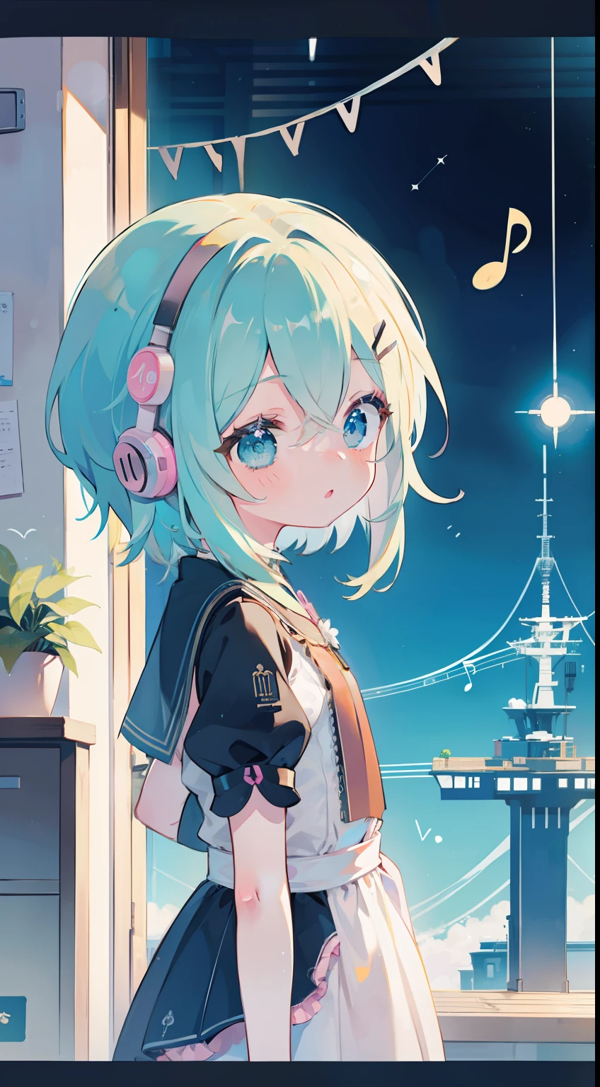 Vocaloid、One girl、cute little、Music Background