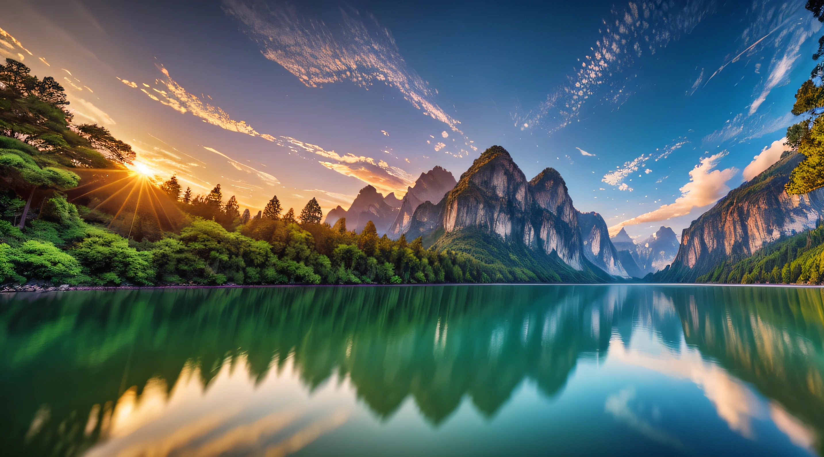 tmasterpiece,Ultimate quality,CG unity 8k wallpaper,Super delicate,Beautiful skies and clouds,Rich natural scenery,sheer cliffs,Lakes and rivers,Waterfall flying water,Aoyama is beautiful,Nowhere to be seen,Excellent view,A long-won photo contest,scenecy,photography of,Ultra photo realsisim,Background bokeh,The depth of field is full,HDR high dynamics,True restore,iintricate,Attention to detail,Dramatic,The perfect presentation of Midjourney's artistic style