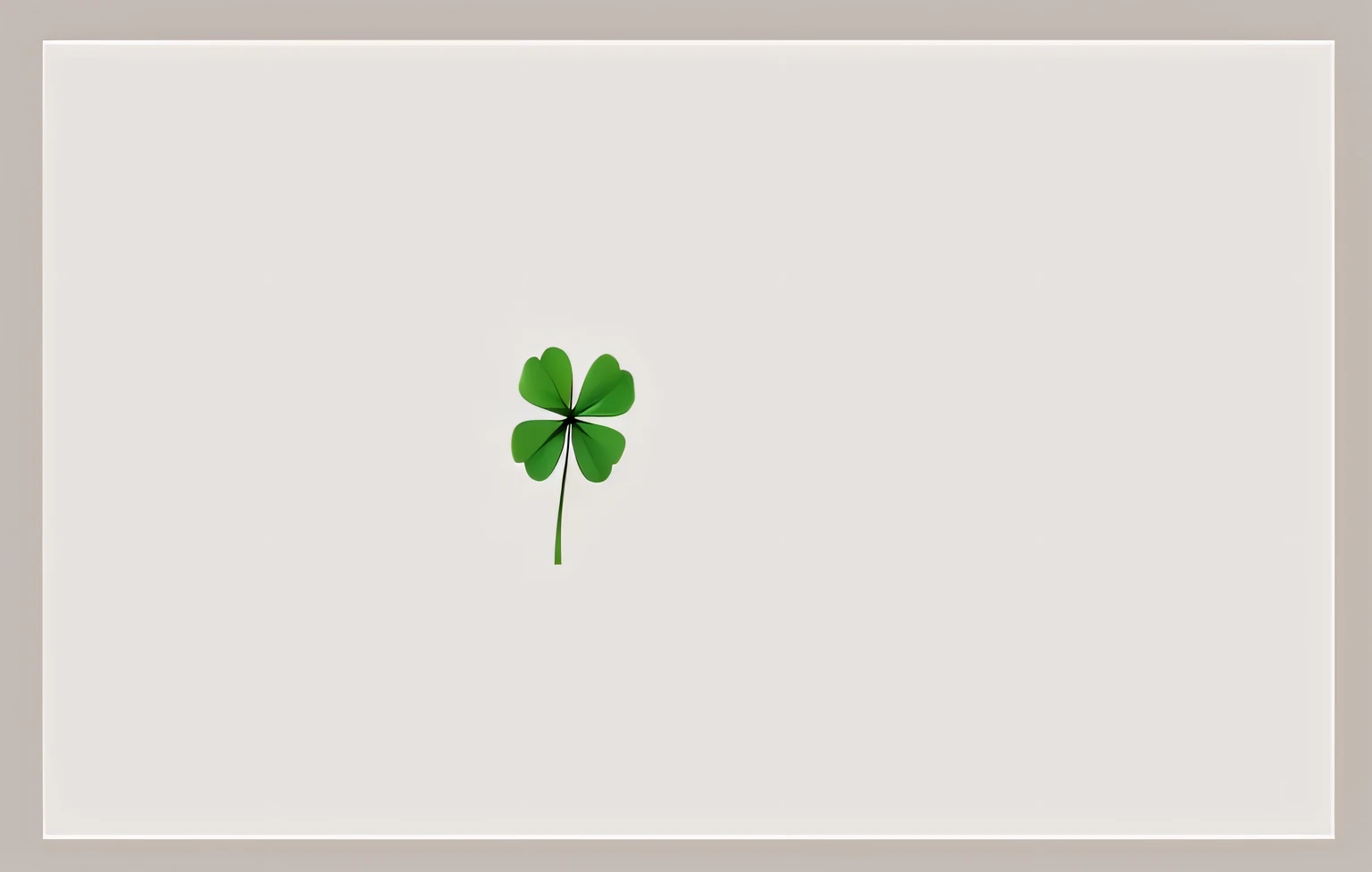 Close up of four-leaf clover on white background, 浴室, Girl in the bathroom, in bathroom, premium bathroom design, Clover, Wang Chen, minimalist logo vector art, clean minimalist design, ƒ / 8, ƒ/8, retro 1 9 0 0, Retro, Grandma, Simple LOGO, Bath, 5 d, 5D