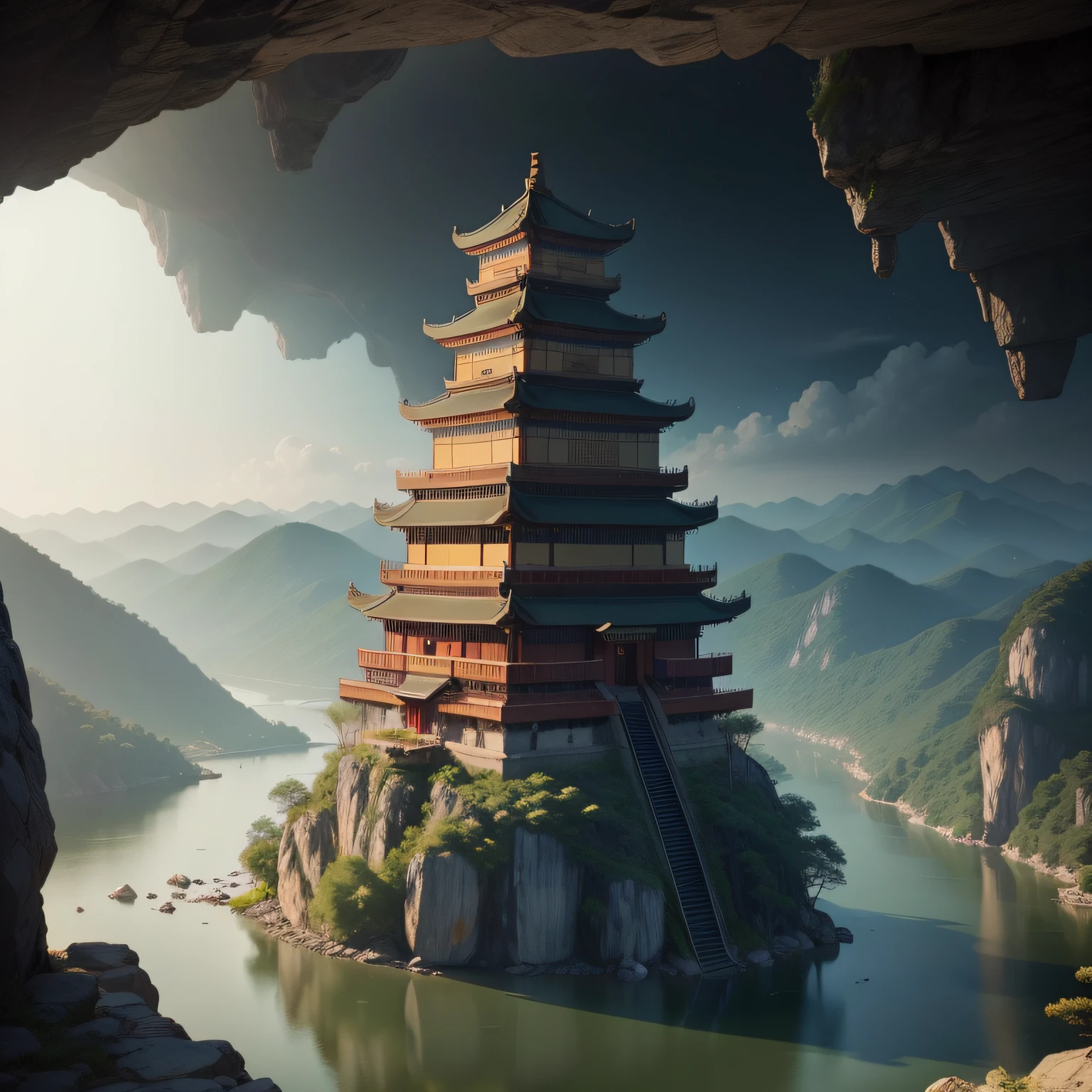 Ascend Yueyang Tower
Du Fu Du Fu〔tang dynasty〕
Cave water in the past,Present Yueyang Building。
Wu Chu southeast of the wall,Qiankun floats day and night。
Friends and family don't say a word,Old and sick, there are lonely boats。
Rong Maguan Mountain North,With Xuan Si Liu。