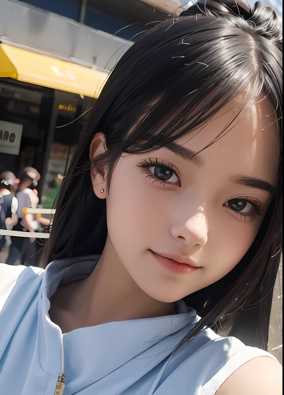 (best-quality:0.8),
(best-quality:0.8), perfect anime illustration, extreme closeup portrait of a pretty woman walking through the city