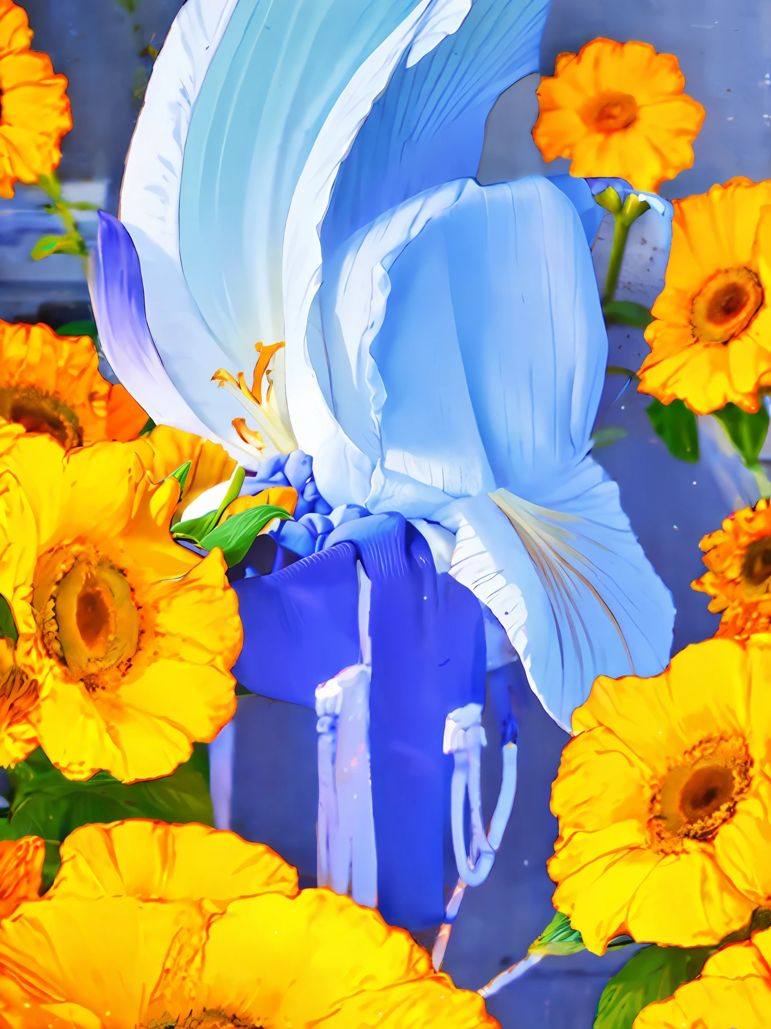 Blue petals