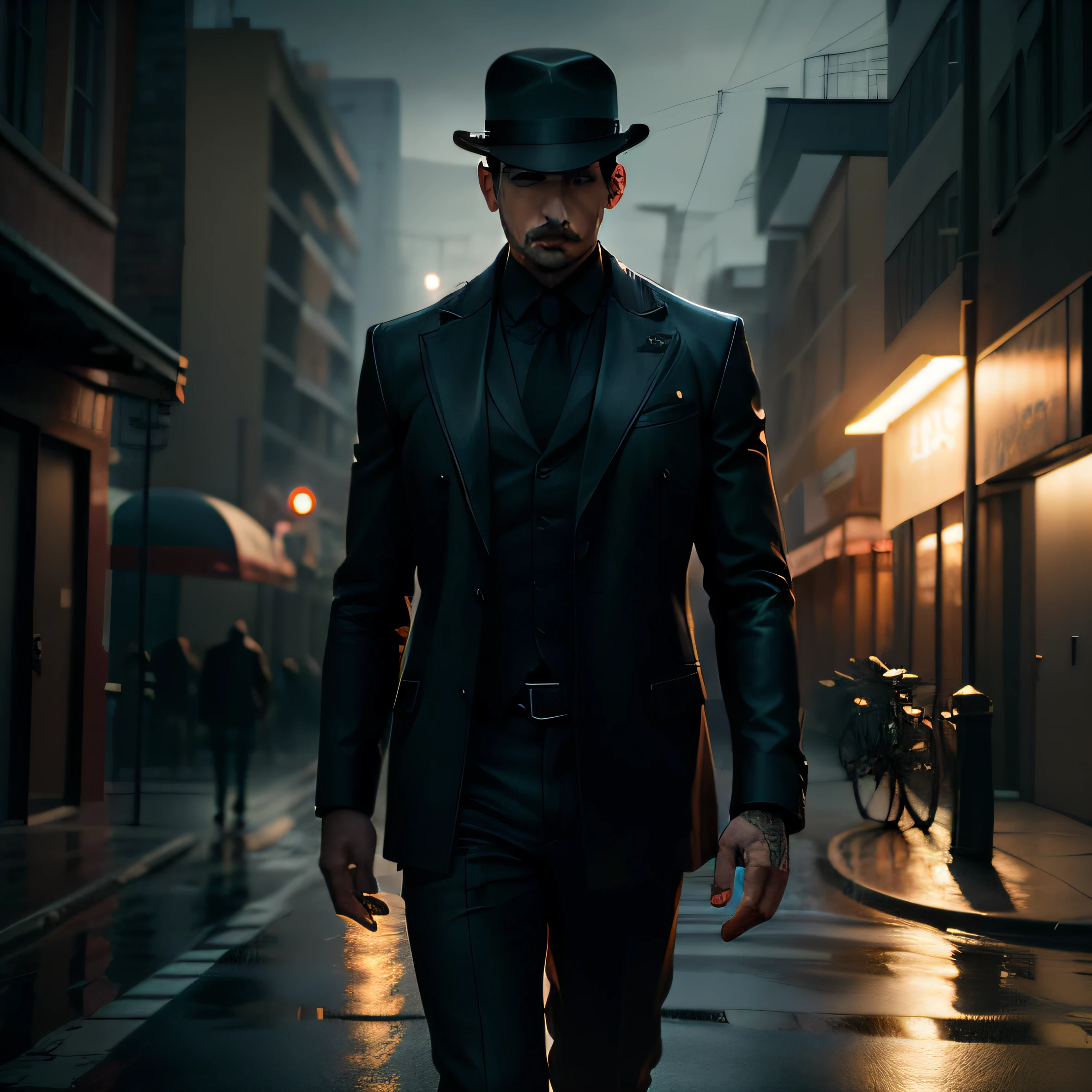 detective,suspenseful,The atmosphere is gloomy,photorealestic
