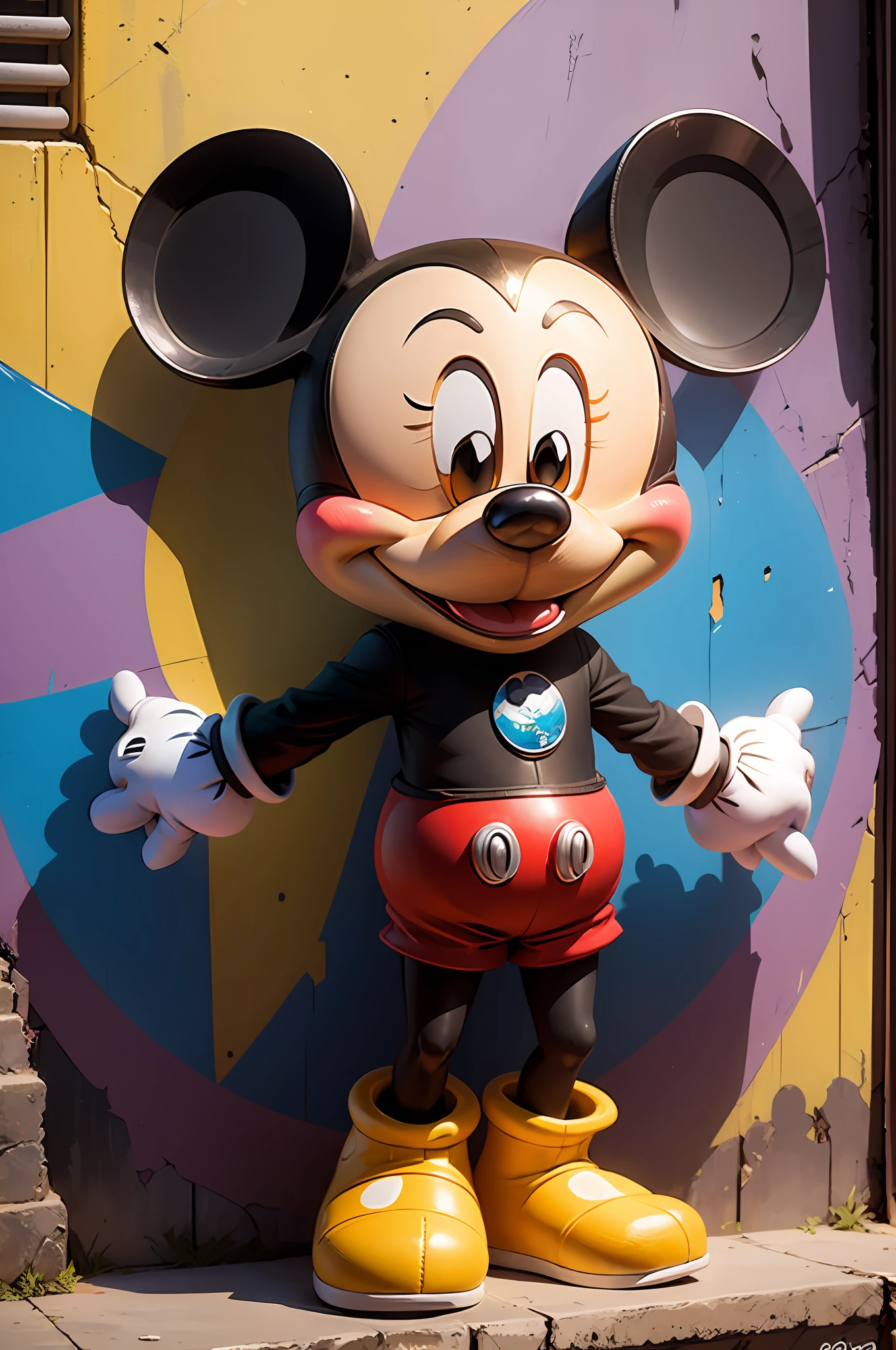 ( O Mickey mouse Disney ), olho colorido)Eduardo Kobra acolchoamento ,multidimensional geometric wall PORTRAIT, arte, Chibi,
Yang08k, lindo, Colouring,
Primary works, qualidade superior, melhor qualidade, Arte Oficial, Beautiful and Aesthetic, 32k --auto