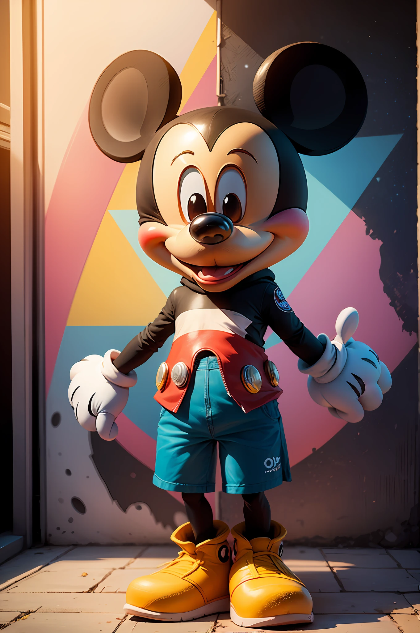 ( O Mickey mouse Disney ), olho colorido)Eduardo Kobra acolchoamento ,multidimensional geometric wall PORTRAIT, arte, Chibi,
Yang08k, lindo, Colouring,
Primary works, qualidade superior, melhor qualidade, Arte Oficial, Beautiful and Aesthetic, 32k --auto
