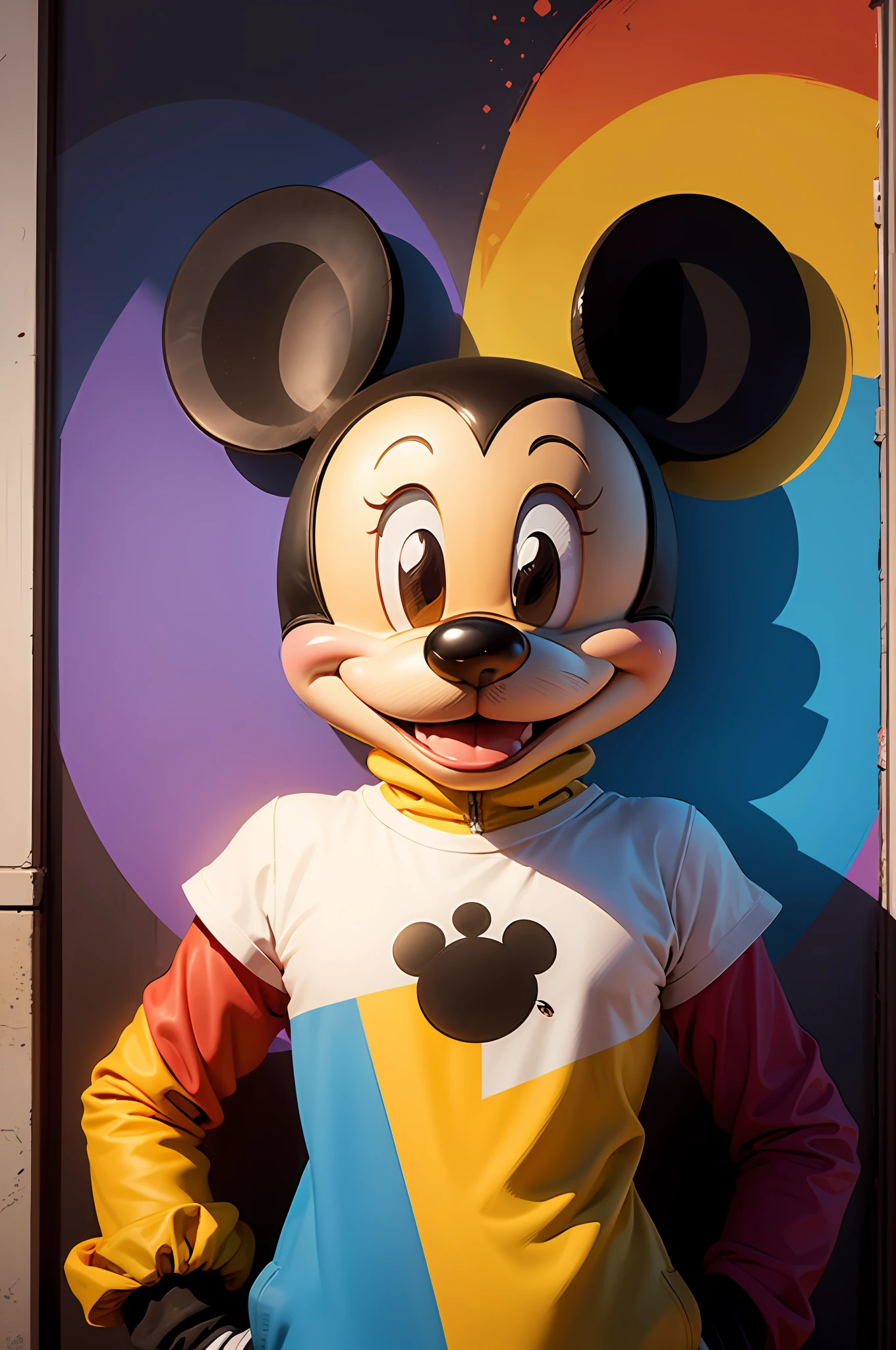( O Mickey mouse Disney ), olho colorido)Eduardo Kobra acolchoamento ,multidimensional geometric wall PORTRAIT, arte, Chibi,
Yang08k, lindo, Colouring,
Primary works, qualidade superior, melhor qualidade, Arte Oficial, Beautiful and Aesthetic, 32k --auto