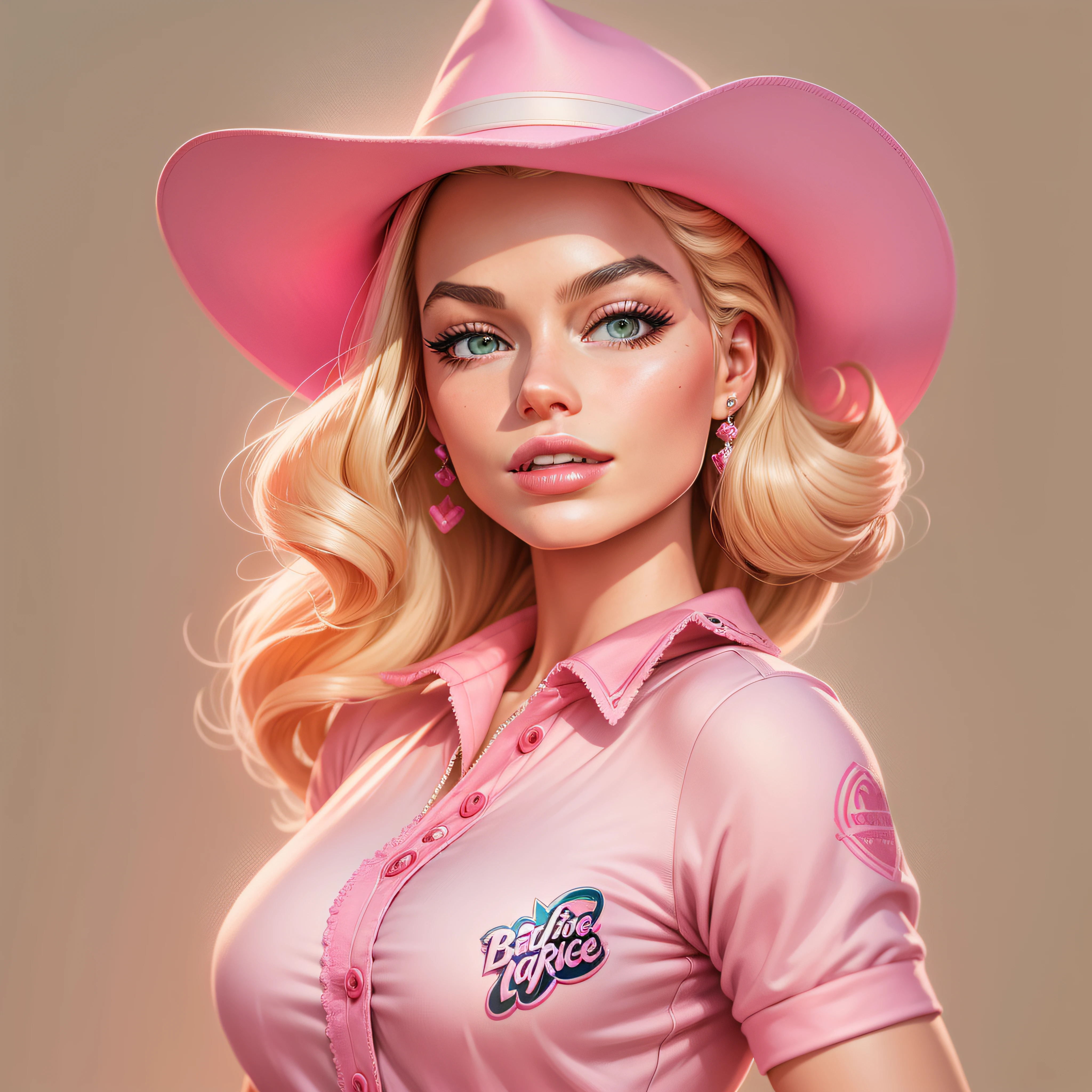 Barbie, Margot Robbie, 8k ultra hd | |, fundo branco, vintage illustration, Personagem moderno,Barbie 2023, moda, Camiseta, Comfortable, Barbie Roupas rosa, pink hat,Pinup, filmes, retro design