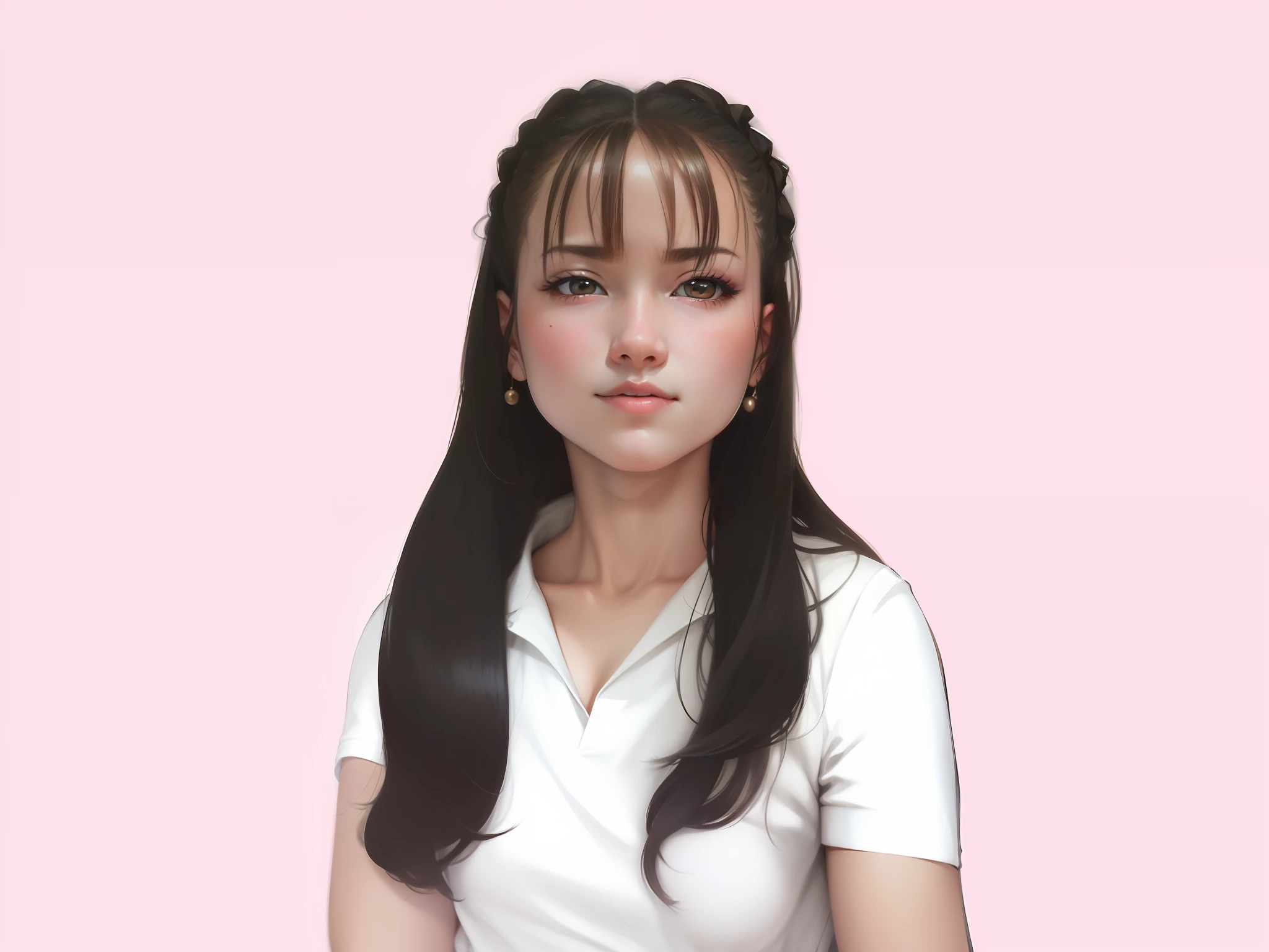 Anime style，Q version，adolable，s girl，innocent，with a round face