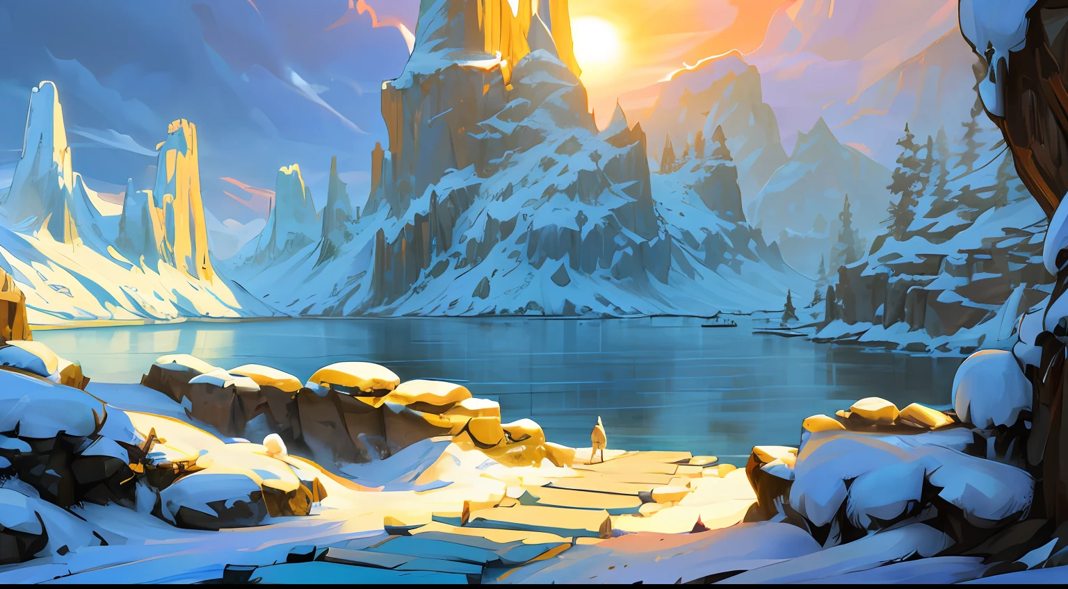 high details, best quality, 8k, [ultra detailed], masterpiece, best quality, (extremely detailed), ultra wide shot, RAW, photorealistic, fantasy art, dnd art, rpg art, a picture of a fantasy arctic tundra(1.6 intricate details, Masterpiece, best quality) , with a snowy montain (1.5 intricate details, Masterpiece, best quality), magical ttemple (1.6 intricate details, Masterpiece, best quality), polar bears (1.6 intricate details, Masterpiece, best quality), view, a view from above, day light, clouds, divine light, sun light, sun rays, 3d rendering