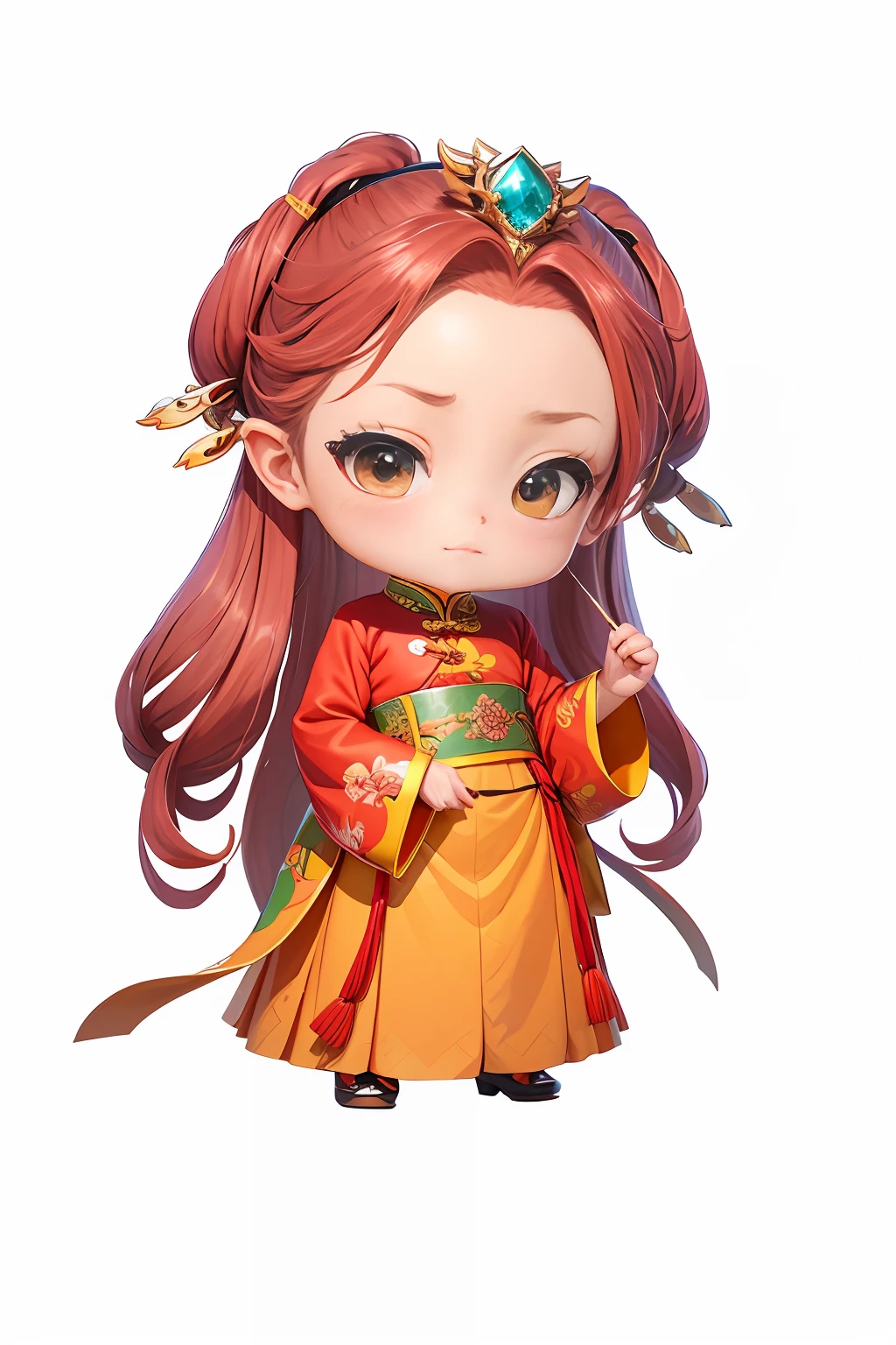 Chinese shoes，Metal edges，Pattern，Pedras preciosas，Refinement，8K,Beautifully painted cute digital painting，Digital painting in anime style，