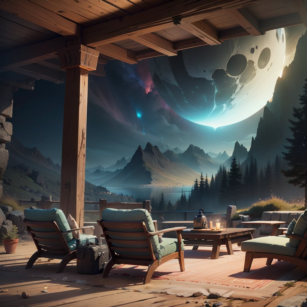 1 Coruja em uma noite estrelada, por Max Rive e Ryan Dyar, octane render, Unreal engine 5, estilo kodak --auto --s2