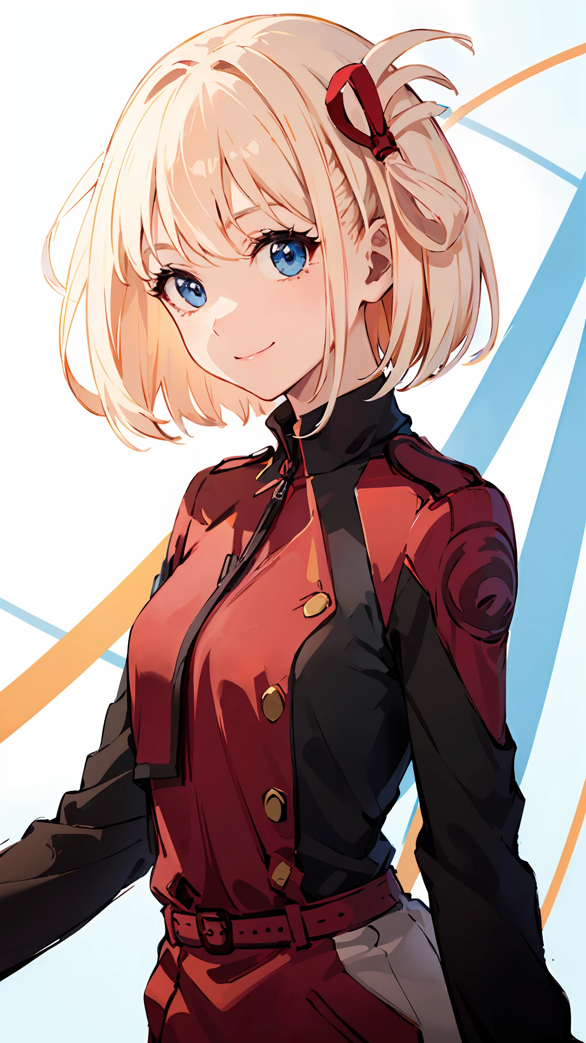 Detailed eyes, Perfect features, (masuter piece, Best Quality, good quality:1.4), masuter piece, Intricate details, Smile, Smile, Smile, Blue eyes,