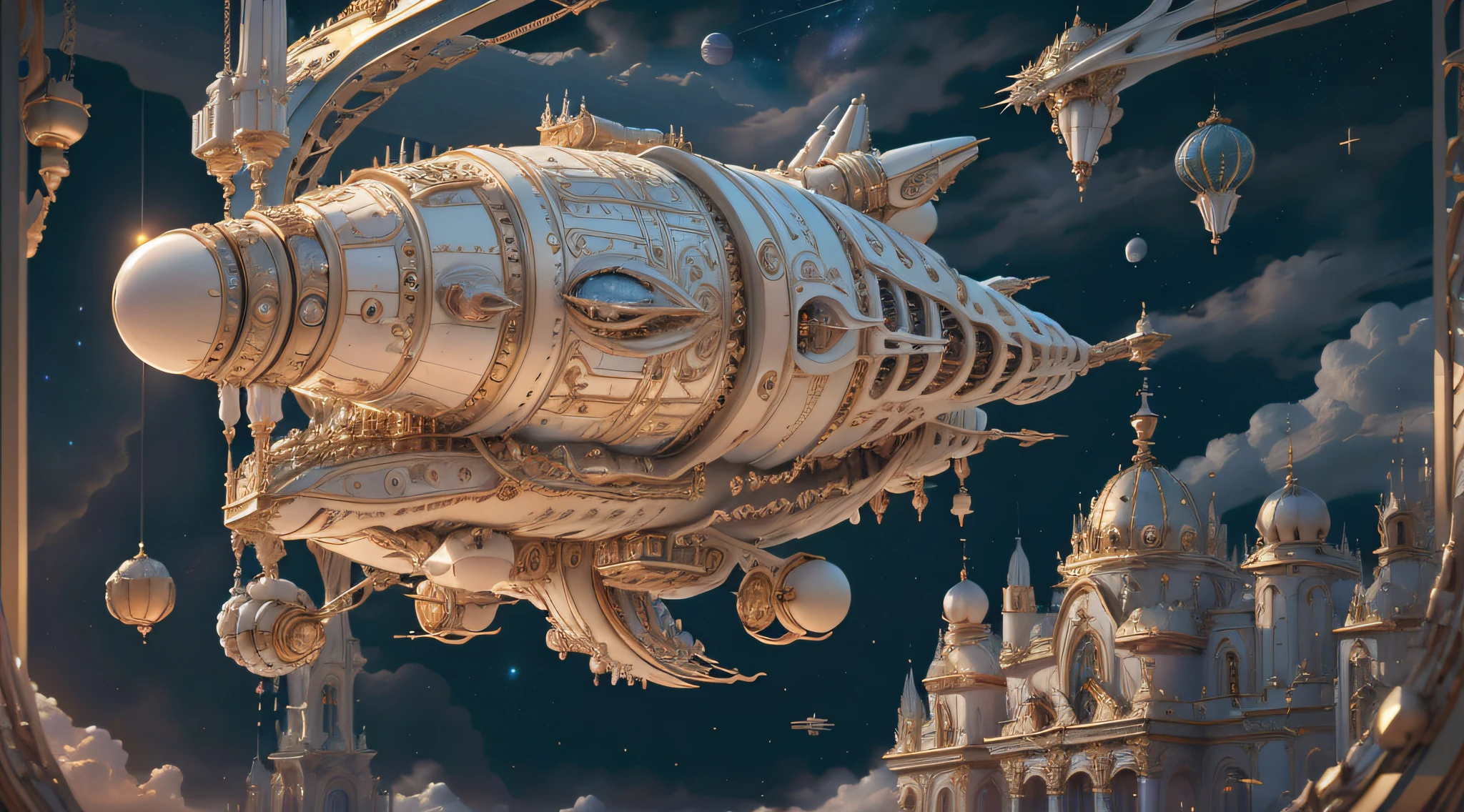 IvoryGoldAI spaceship in space