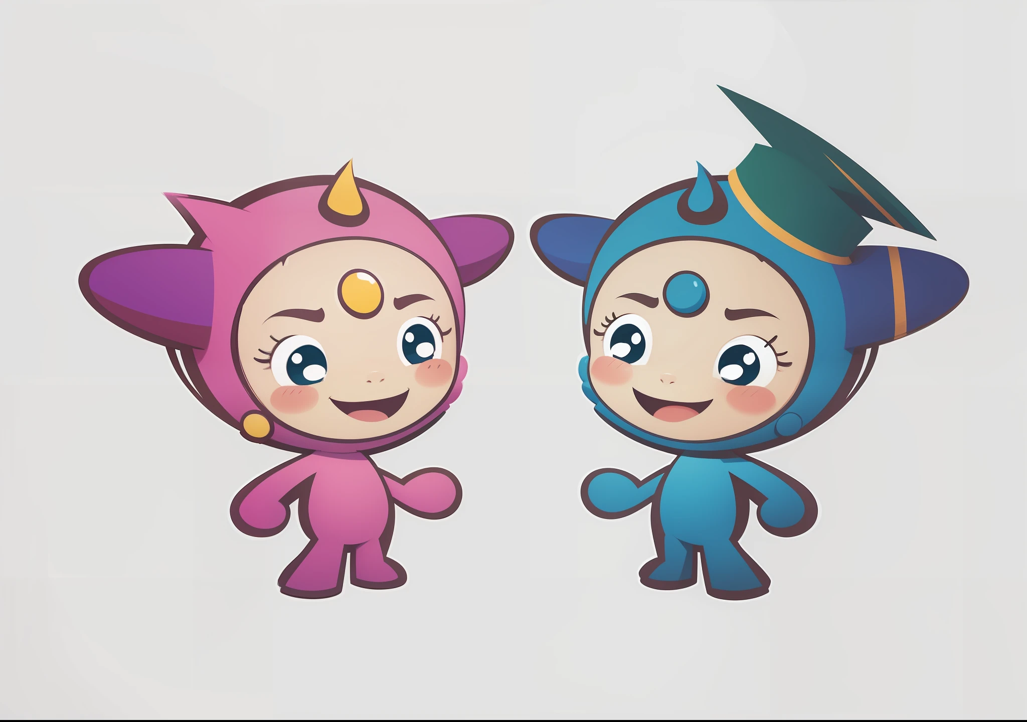 Cartoon lively and full of vitality