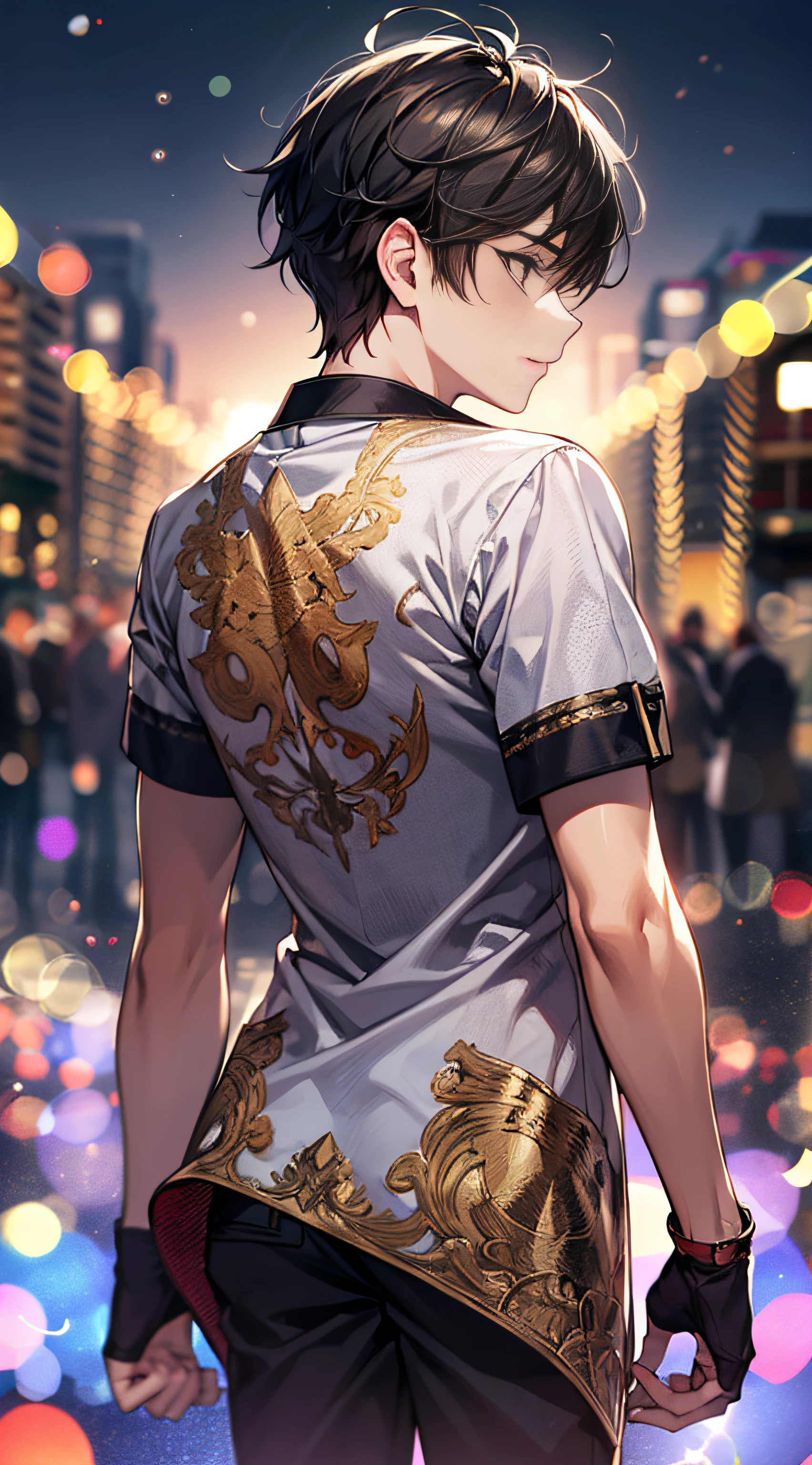 1boys， shoun，Abstinence is for boys，Best quality， employment， 详细的脸， detailed back ground， depth of fields， Bokeh