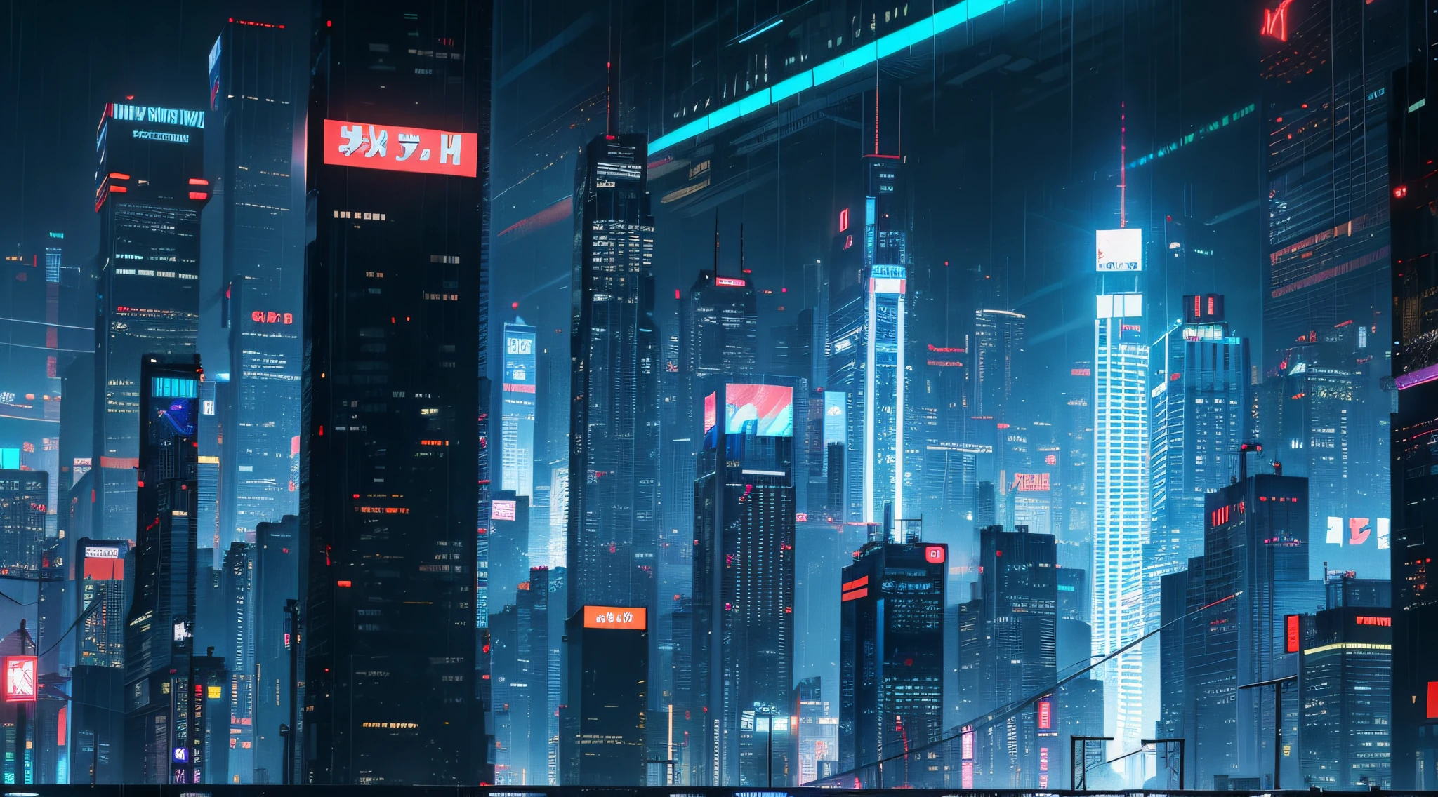Anime cityscape with rain falling and city lights, hd anime cityscape, neo tokyo background, futuristic urban background, Cyberpunk city setting, night - time city background, City in the background, in front of a sci fi cityscape, anime style cityscape, rainy cyberpunk city, shiny city in the distance, Cyberpunk city setting, background cyberpunk city, Cyberpunk background，Two metal glass windows，