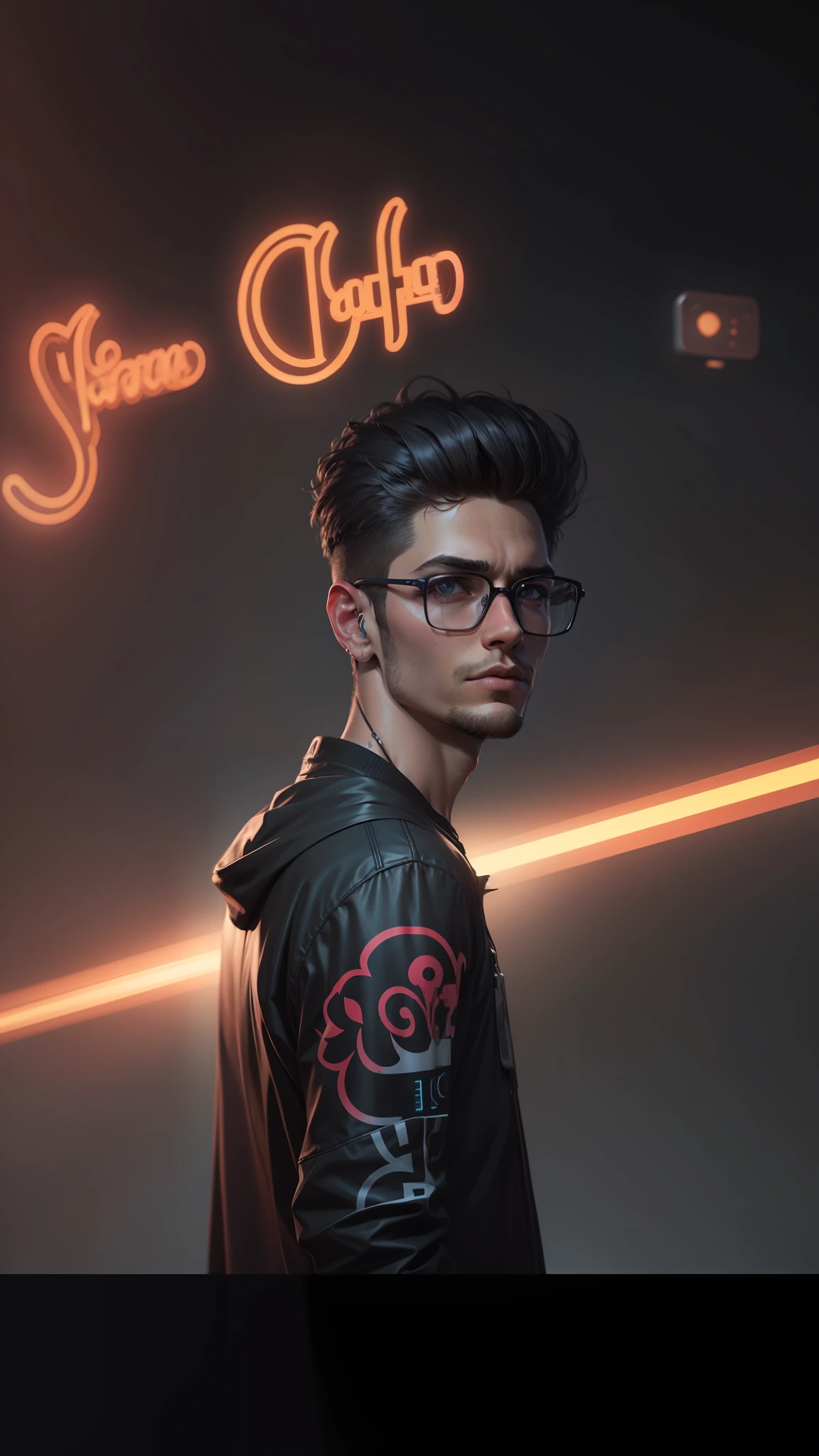 Change background cyberpunk, handsome boy, realistic face,8k, ultra