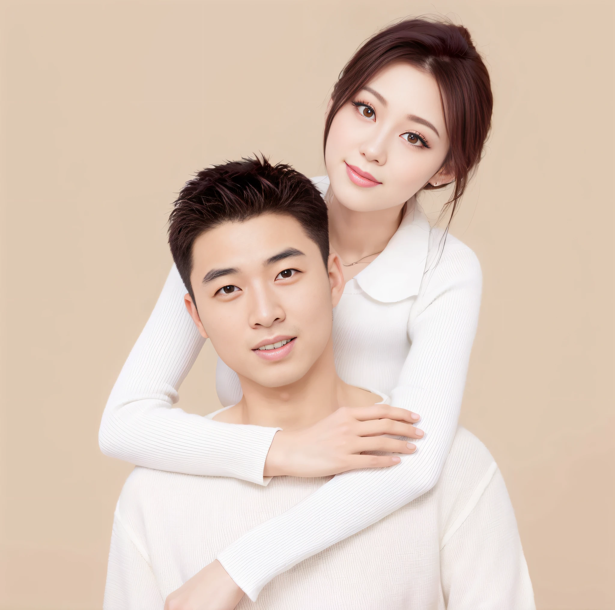 araffe and a woman are posing for a picture together, ruan jia and fenghua zhong, yanjun chengt, huang yuxing and aya takano, yan, lovely couple, tang mo, wu liu, lu ji, happy couple, liang mark, dent wu, xintong chen, li zixin, ryan jia, wenjun lin