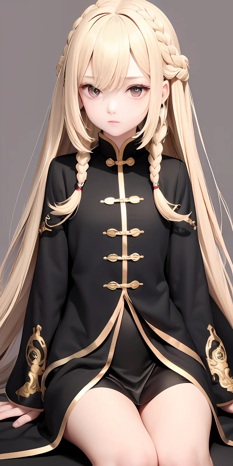 Need,tmasterpiece,whaite hair,Golden eyes,Manteau blanc,frontage,full bodyesbian,Hairline,Fair skin,SideBraid,freshen,Chinese background