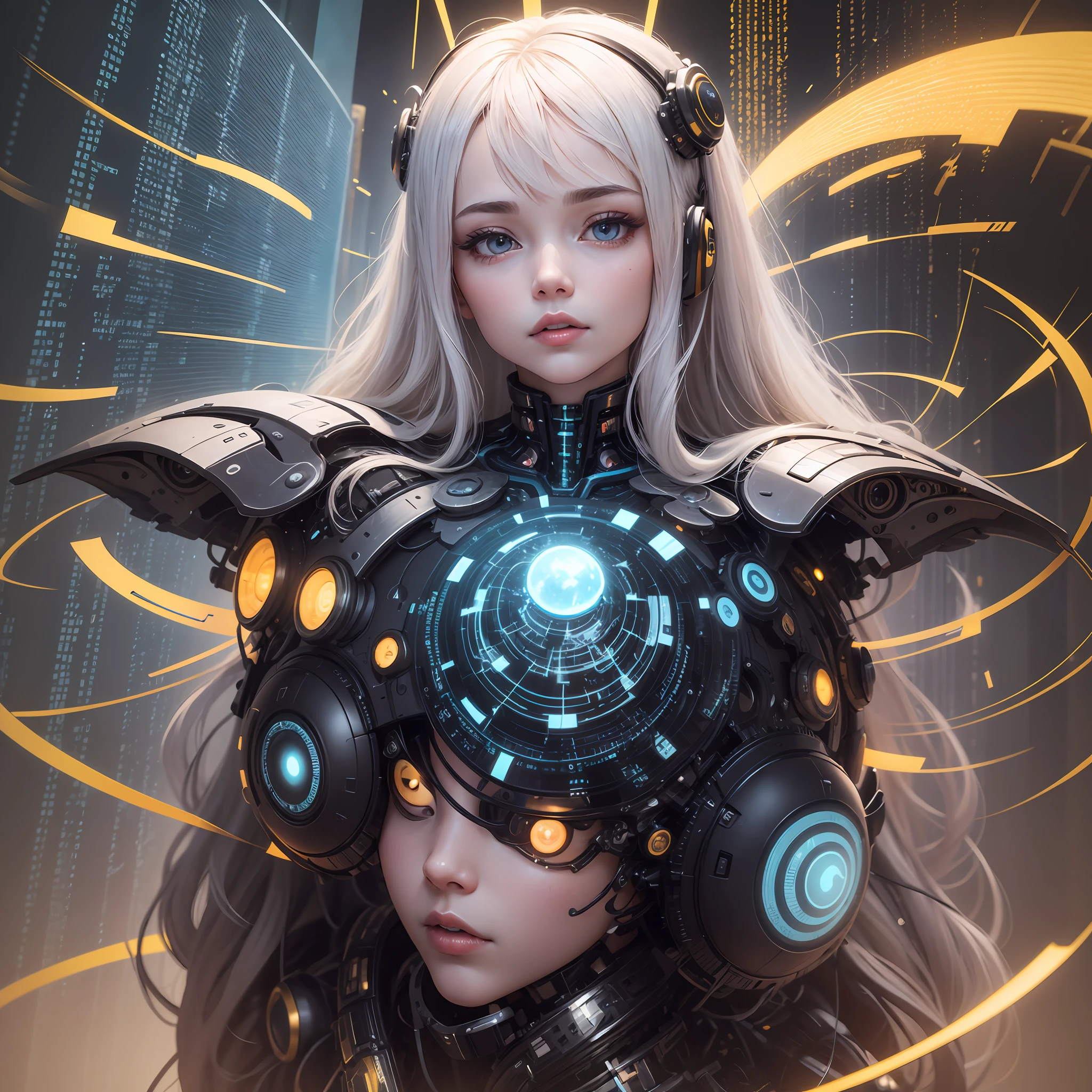 a perfect illustration of artifical intelliengence(。.ai) of the year 5143 future, 8K, Extremely detailed , Flawless --auto --s2
