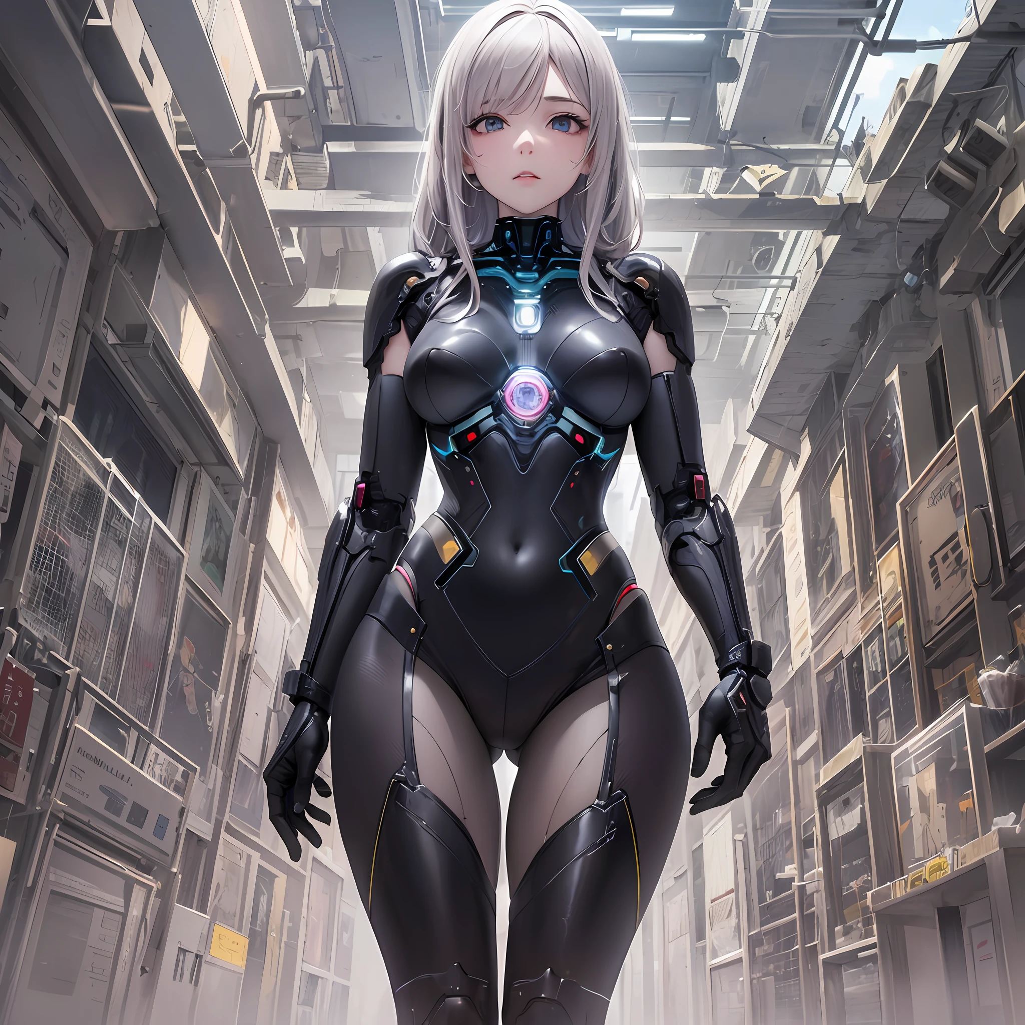a perfect illustration of artifical intelliengence(。.ai) of the year 5143 future, 8K, Extremely detailed , Flawless,bit girl --auto --s2