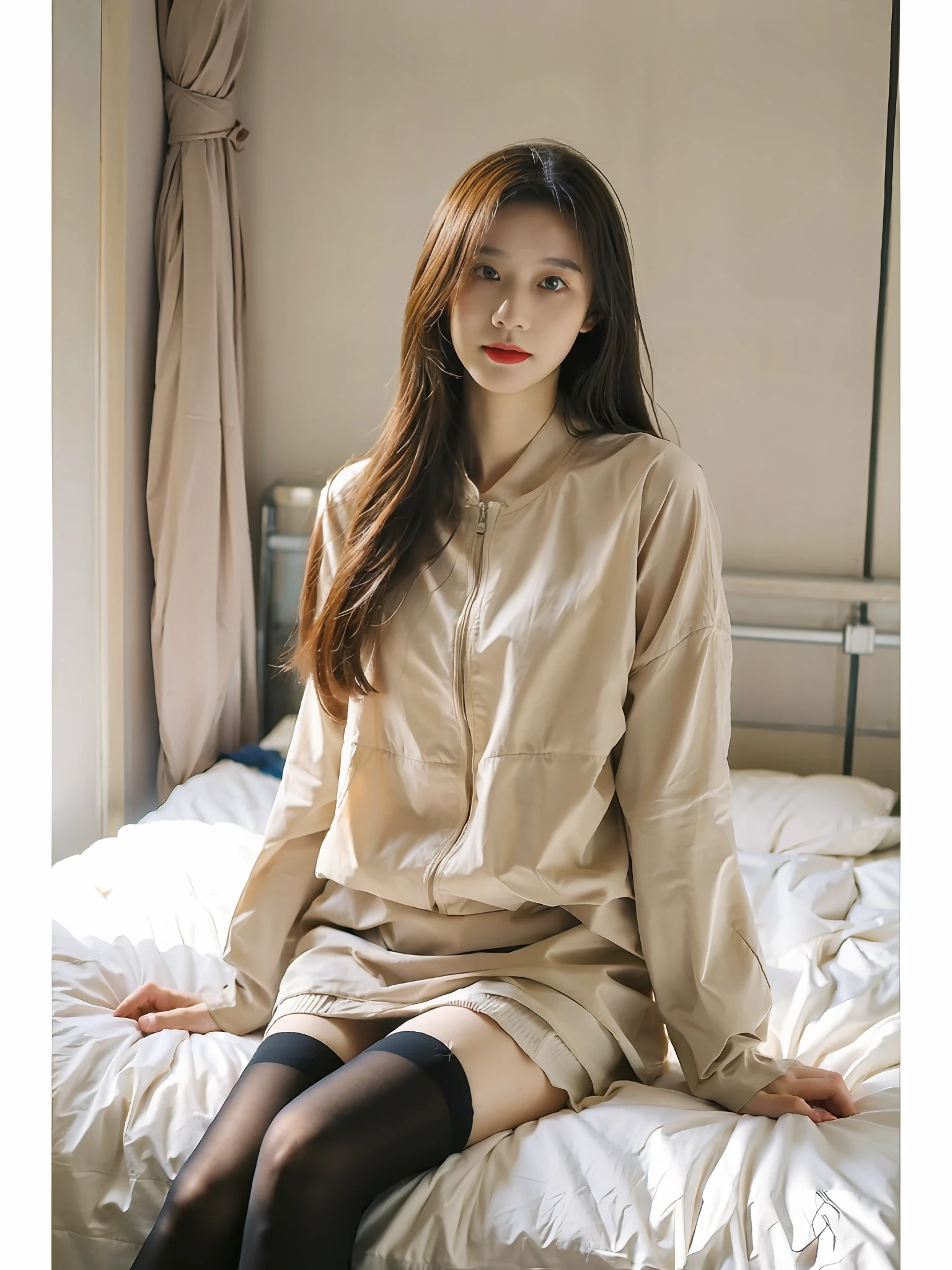 white stockings，best qualtiy，tmasterpiece，超高分辨率，（realisticlying：1.4），age girl，Juvenile，Thin and light