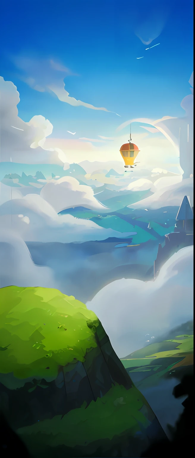 Cloud fog,Thick clouds,rich details,Realistic light and shadow, a 3D render, Incorporates elements of Disney cartoon style.high definition detail,Hyper-detailing,Cartoony,the soft light,Deep field focus bokeh,
