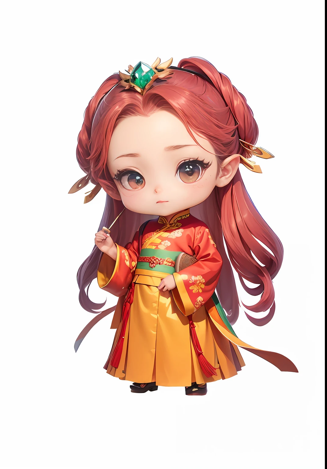 Chinese shoes,Metal edges,Pattern,Pedras preciosas,Refinement,8K,Beautifully painted cute digital painting,Digital painting in anime style,