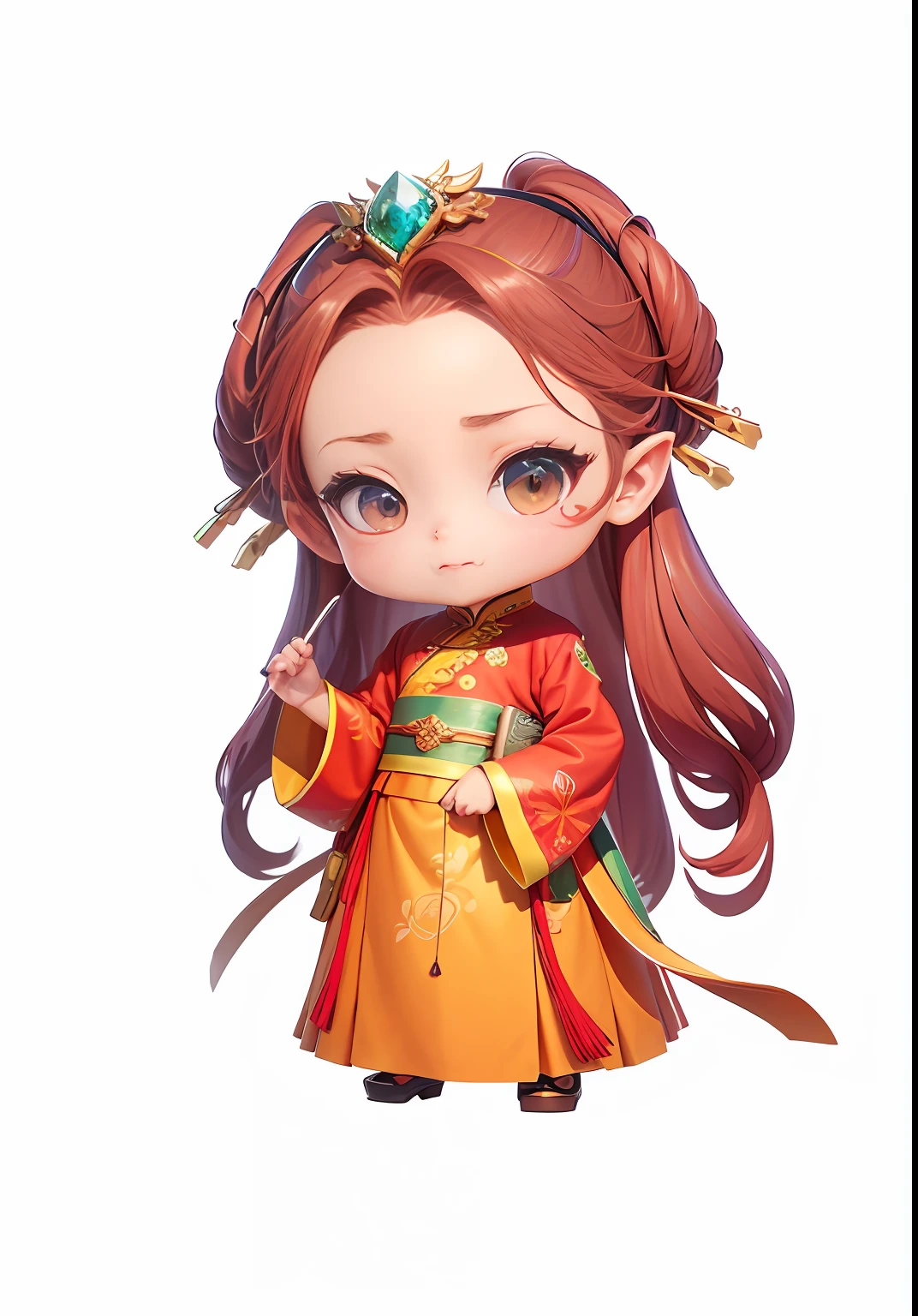 Chinese shoes,Metal edges,Pattern,Pedras preciosas,Refinement,8K,Beautifully painted cute digital painting,Digital painting in anime style,