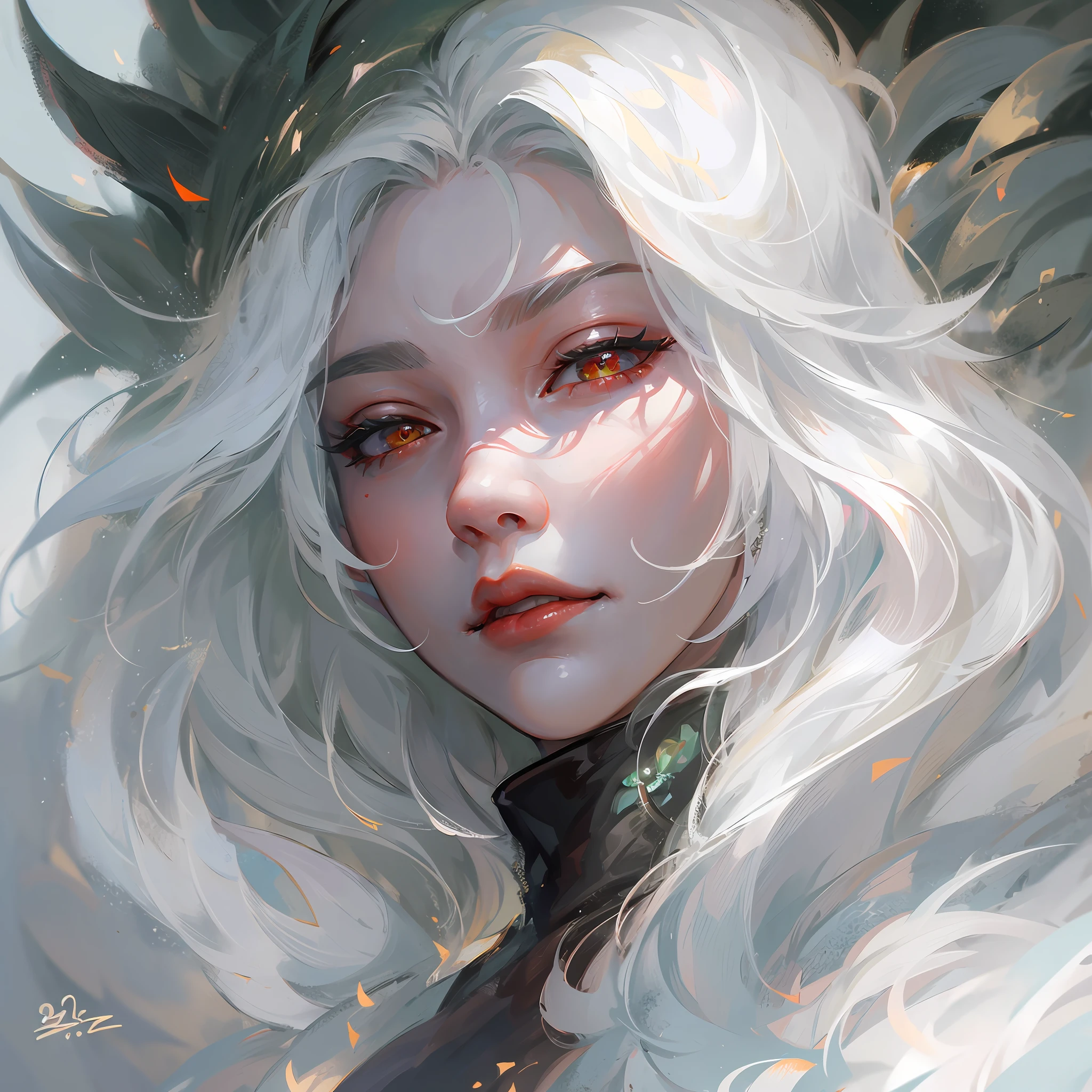 a close up of a woman with white hair and a white mask, beautiful character painting, guweiz, artwork in the style of guweiz, white haired deity, by Yang J, epic exquisite character art, stunning character art, by Fan Qi, by Wuzhun Shifan, guweiz on pixiv artstation