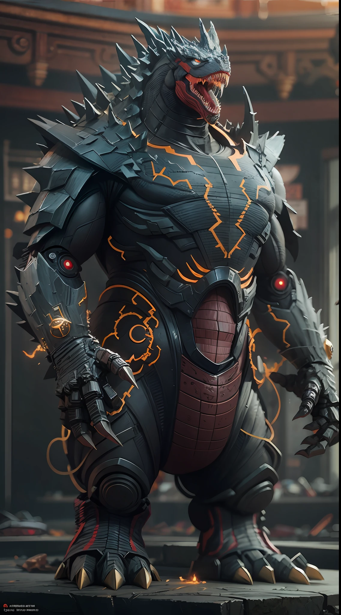 godzilla robot doctor strange, octane render, unreal engine, highly detailed, intricate