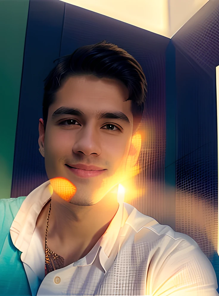 smiling; eye contact; friendly; approachable; short hair; clean shaven; indoor setting; solid background; high resolution; sharp focus; proper lighting; good posture; cropped at chest; facing forward; classics colors; calm expression