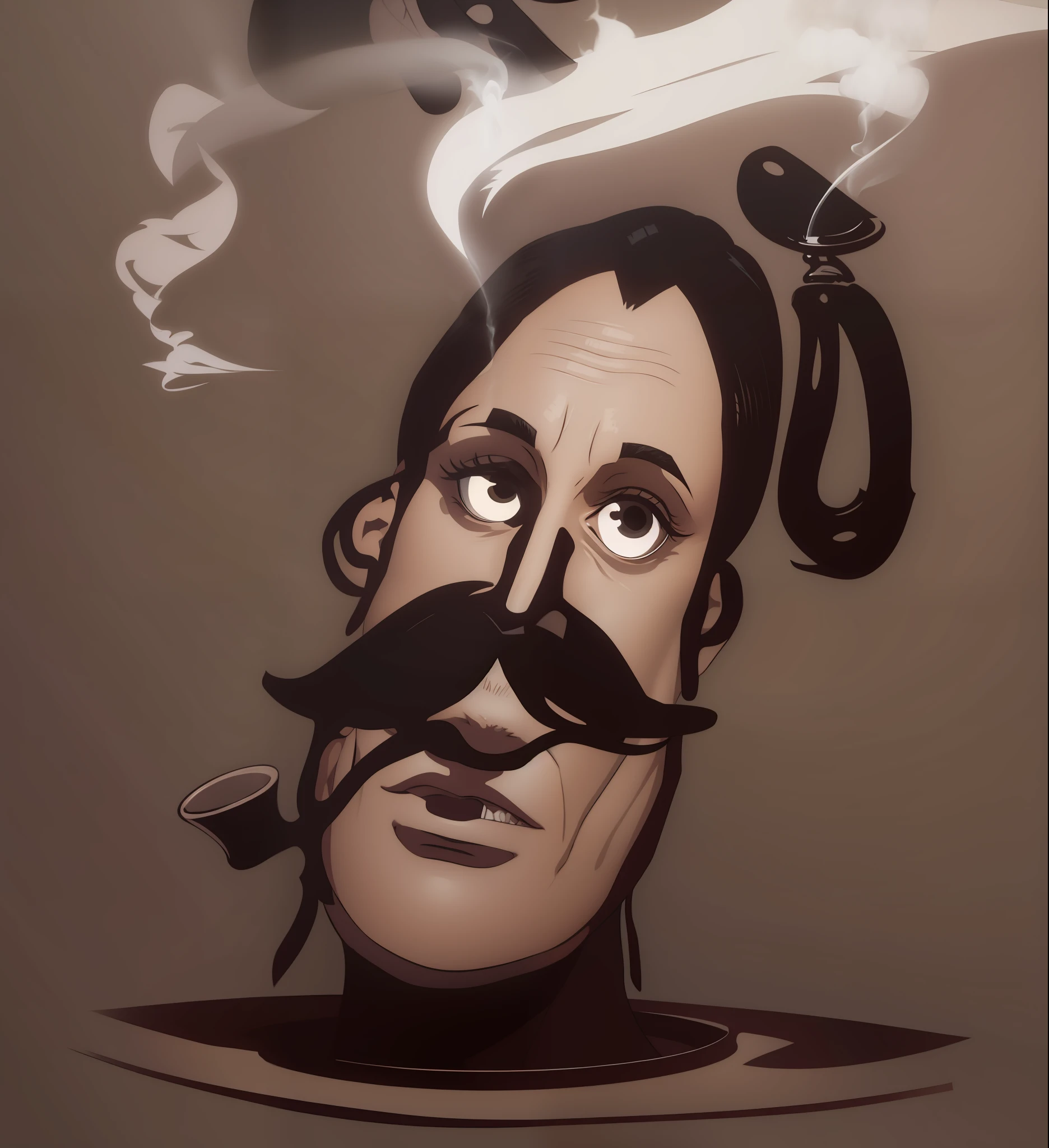 A handsome man smoking