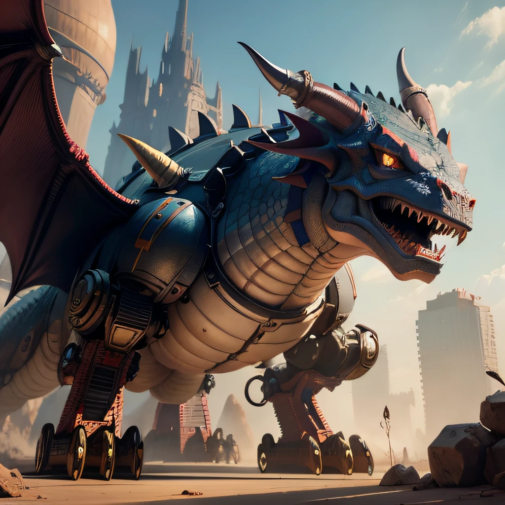 A big dragon, droid, Mechanical style , Mechanical style testicles