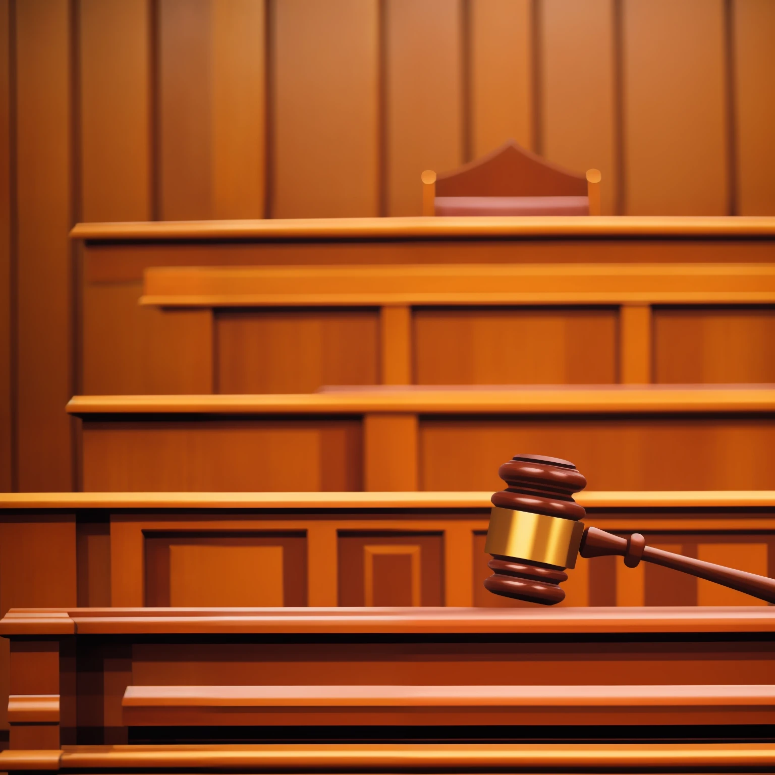 At the center of the poster is a scene from the courtroom，The whole scene presents a solemn and solemn atmosphere。At the centre of the courtroom is a large podium，A balanced balance hangs on it，It symbolizes justice and balance。Behind the rostrum is a solemn judge，The judge is dressed in a judge's robe，Sit high，Demonstrate impartiality and authority。 The judge looked straight ahead，Gavel in hand，Prepare to preside over the trial。Judge on the left，This is the plaintiff's seat，The plaintiff's lawyer sits in the plaintiff's seat，They looked serious、Steadfast，Preparation of cases and defence statements。To the right of the judge，This is the pier，The accused and his defence counsel sit in the dock，They are nervous and alert，Prepare responses to allegations and defenses。