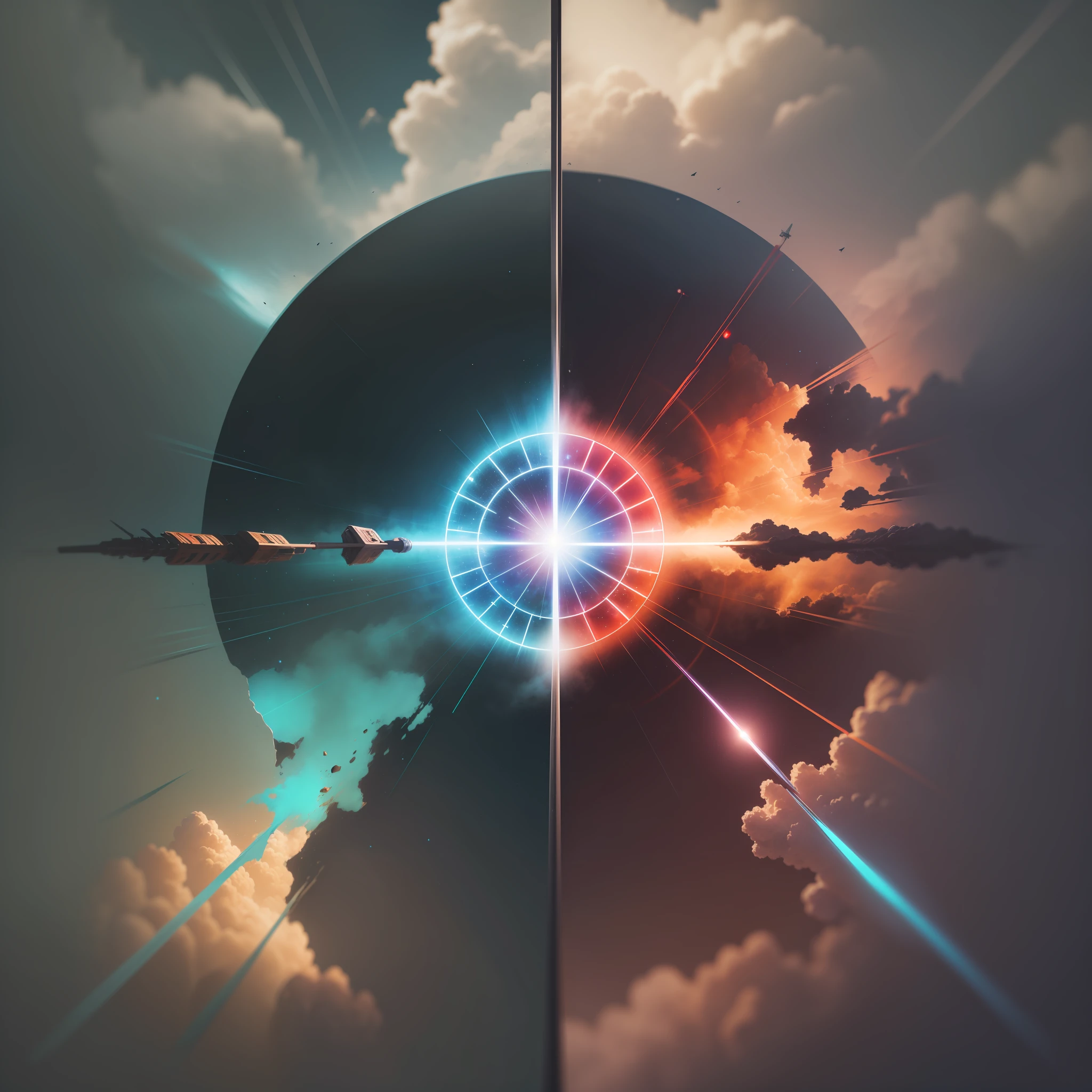 Ban flag, Pioneering spirit, galaxias, Surrealism, mistic, Semi-abstract wind, 8k, super detail