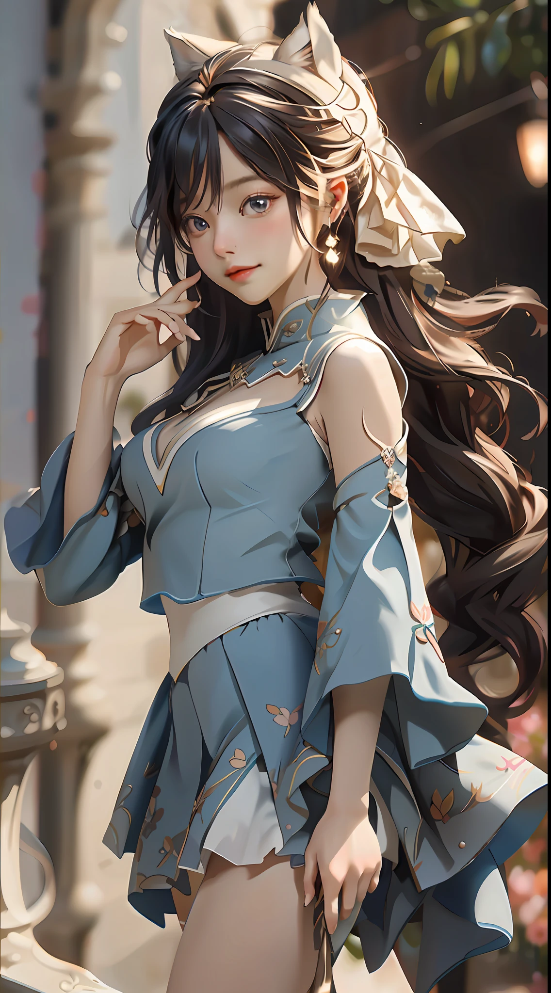 （down view），dynamic angle，ultra - detailed，illustratio，closeup cleavage，Looking directly at，1girll，（（souryuu asuka langley，cropped shoulders，short  skirt：1.4，White-haired girl）），Her eyes shone like dreamy stars，（Glowing eyes：1.233），（beautiful and detailed eye：1.1），（expressiveless，Keep your mouth shut），（standing on your feet），（the night：1.2），Dream-like，[[Delicate fingers and hands：0.55]：：0.85]，（detail finger），