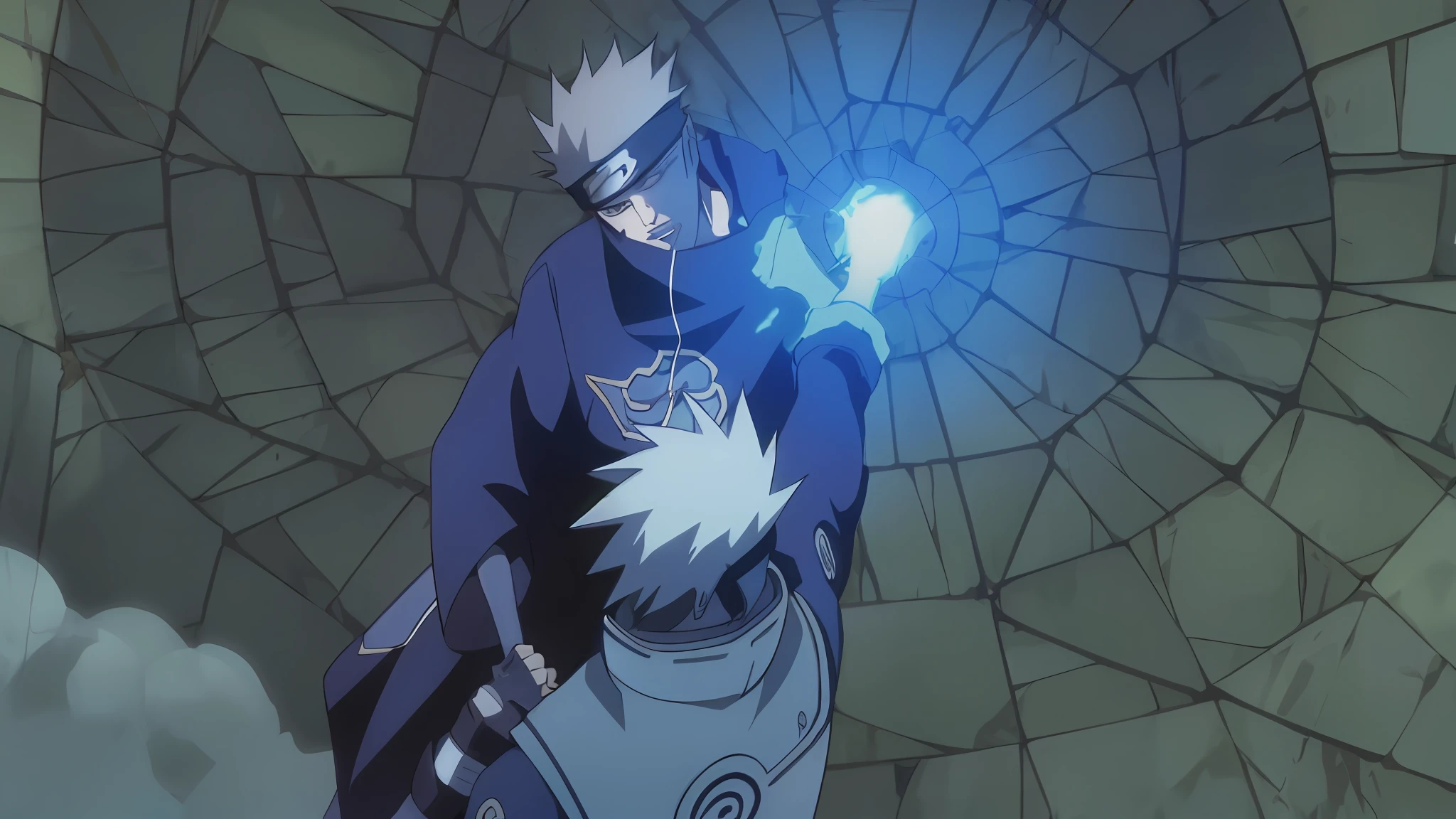 Kakashi fighting the Pain Lightning Powers series of naruto shippuden high resolution 8k HDR intricate details