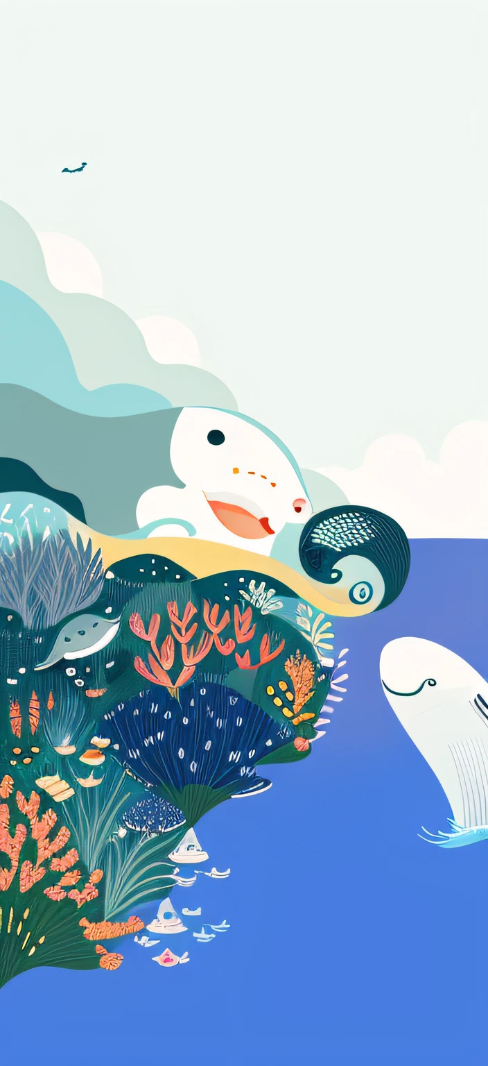 There was a group of children standing next to the whale, dreamlike illustration, illustrated in whimsical style, Digital illustration, Digital illustration, editorialillustrations, portfolio illustration, Stylized digital illustration, illustratio, A beautiful artwork illustration, Artistic illustration, children's book illustrations, Children's book illustration, illustration!, blurry and dreamy illustration, children's book illustrations, stylized illustration