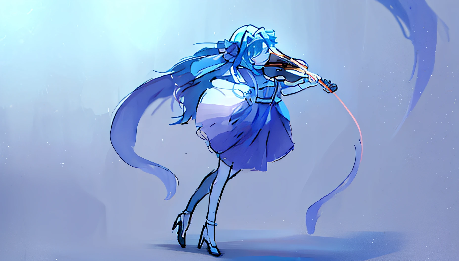 A girl who plays the violin