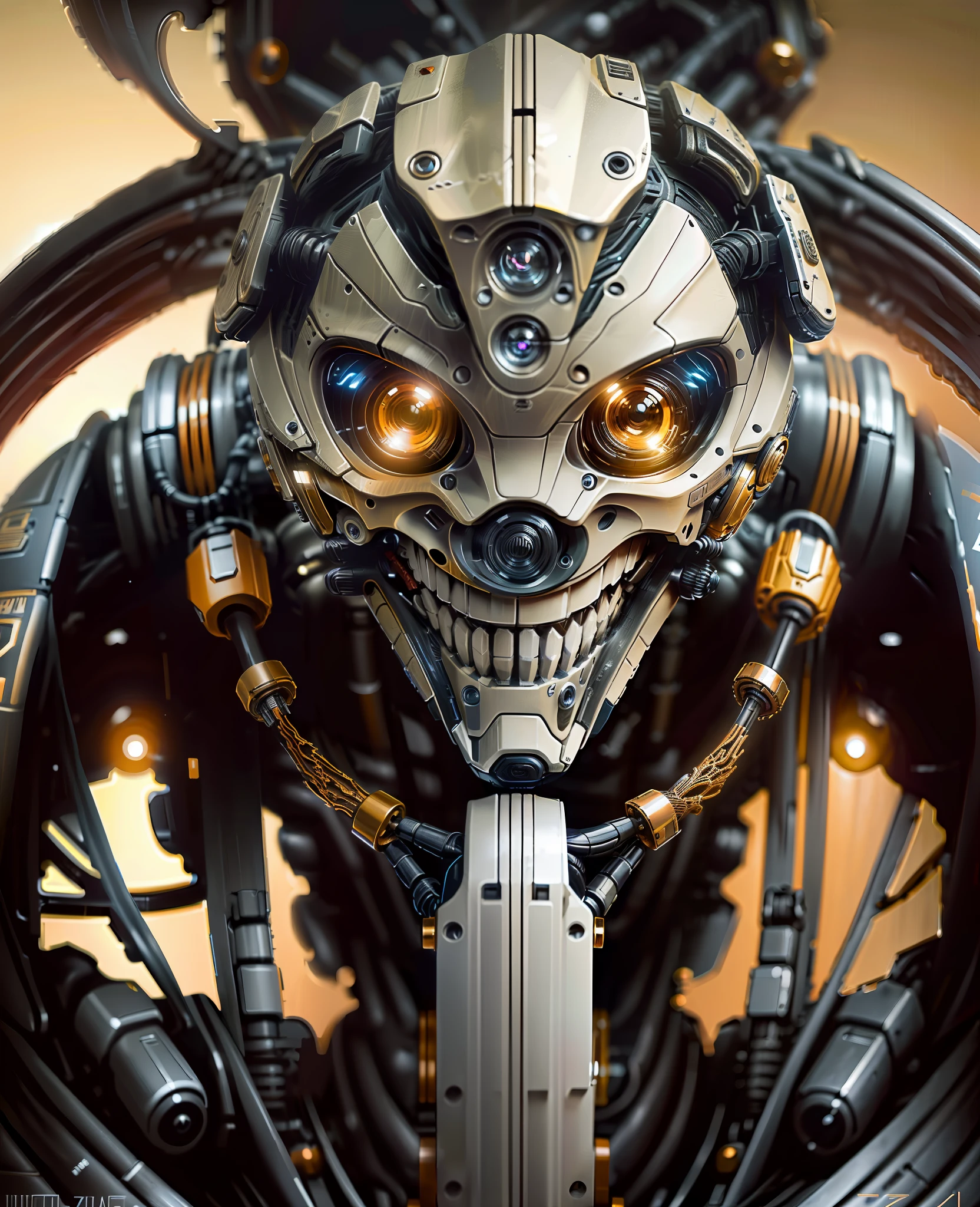 1girll, Best quality, Biomechanical,  complex robot, Ultra photo realsisim, (ultra - detailed:1.25), Intricate, (insanely fine detail:1.1), Extremely clear lines, scifi aesthetic, A masterpiece, featured on zbrush central