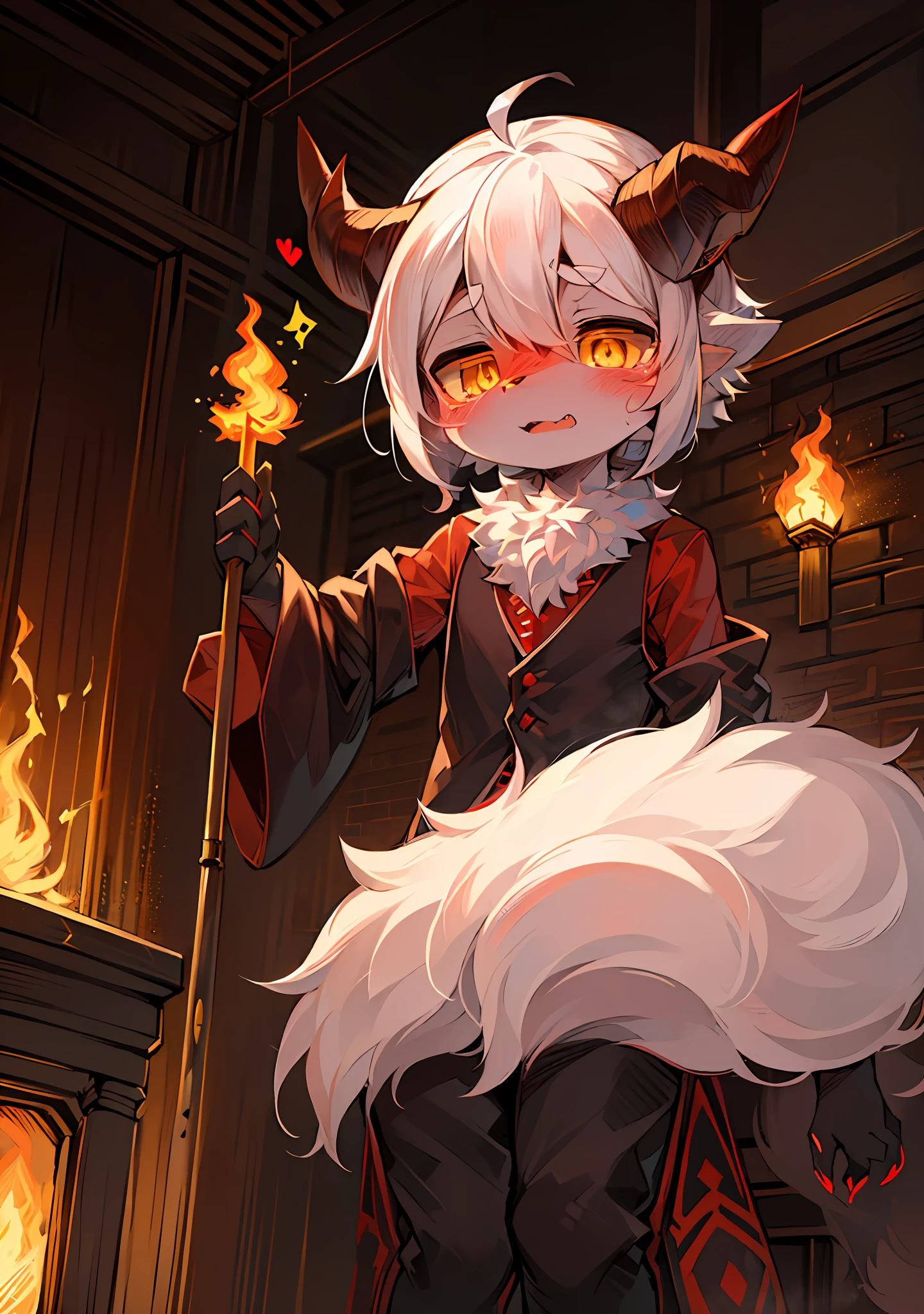 zackarry911, by Majmajor, By Syuro, by Dagasi, by Wolfwithwing, by Hanuvo, by Tabhead, by Zinfyu, by Seraziel, (by Dagasi:1.1), Break,Masterpiece, A high resolution, 8K, Detailed background, High quality, Break, Sing, Break,((Red fur, White hair, Black sclera, oni horn, 2 horn, Yellow eyes, Fluffy, Detailed fur)) fur,Break, hell, hellish, Break,
Male,Humanoid ,Blush,,trident
